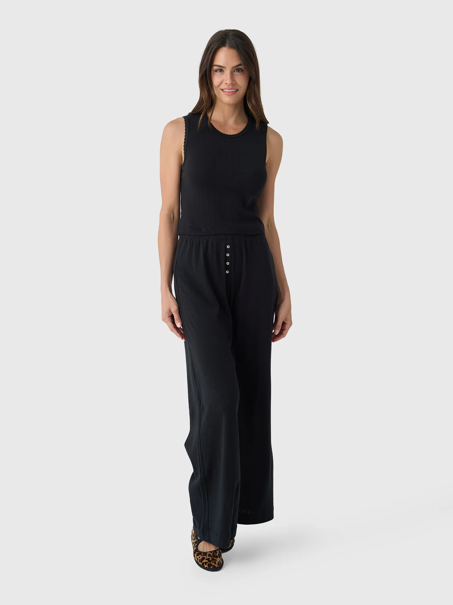 Leset Women's Pointelle Sleeveless Crew - Image 7