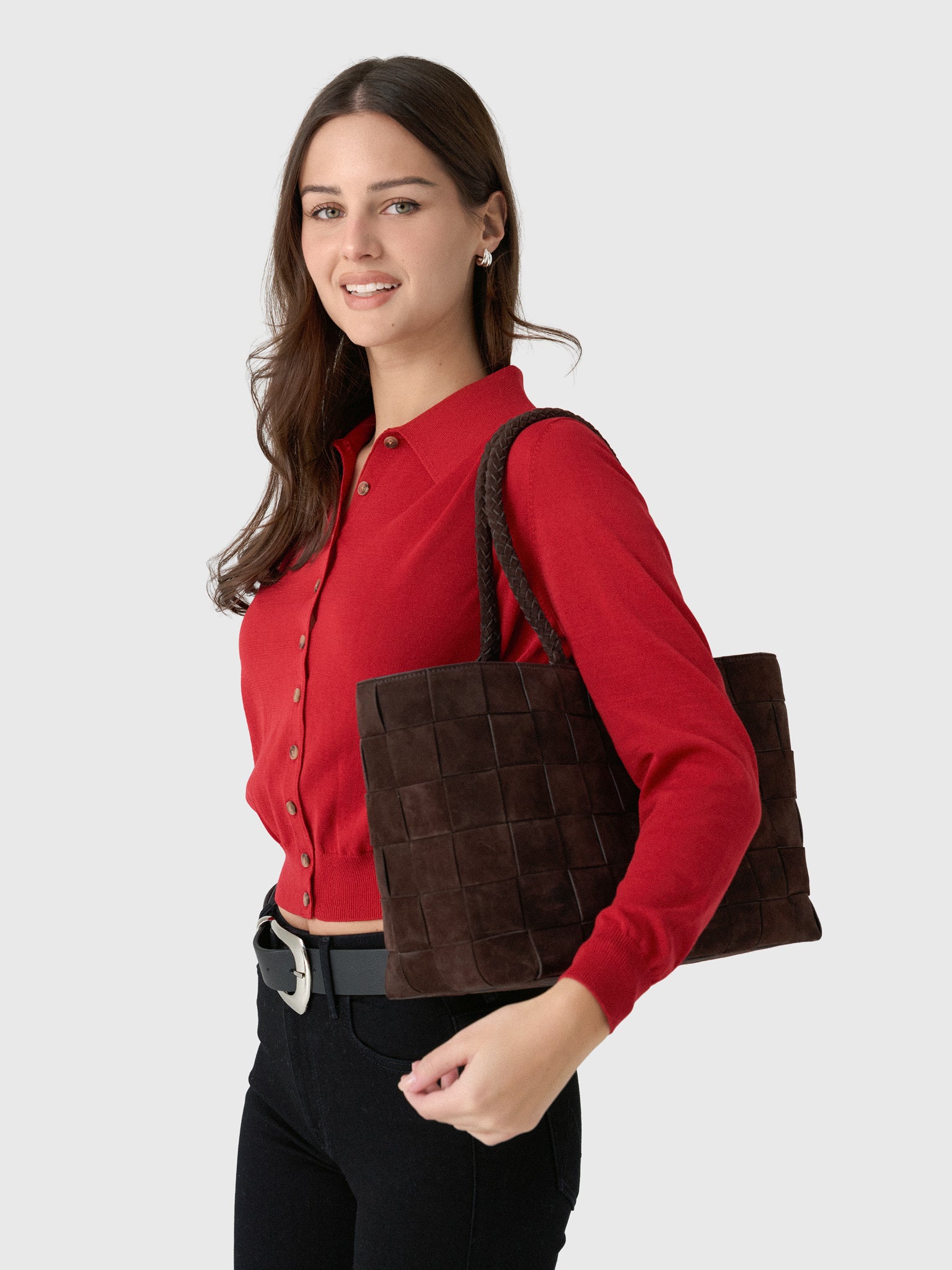 Loeffler Randall Klara Woven Suede Tote - Image 2