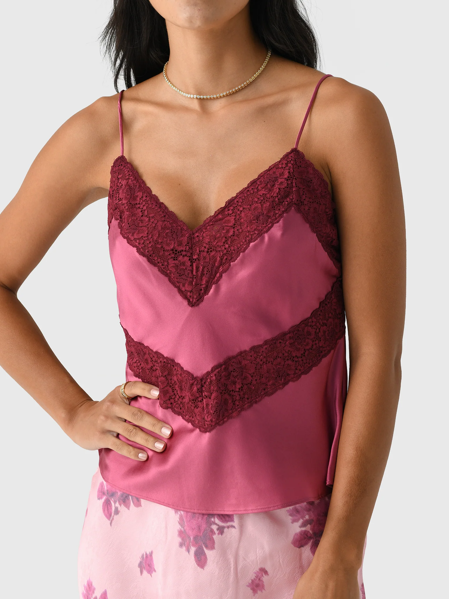 LoveShackFancy Women's Brimsley Silk Lace Cami Top - Image 5