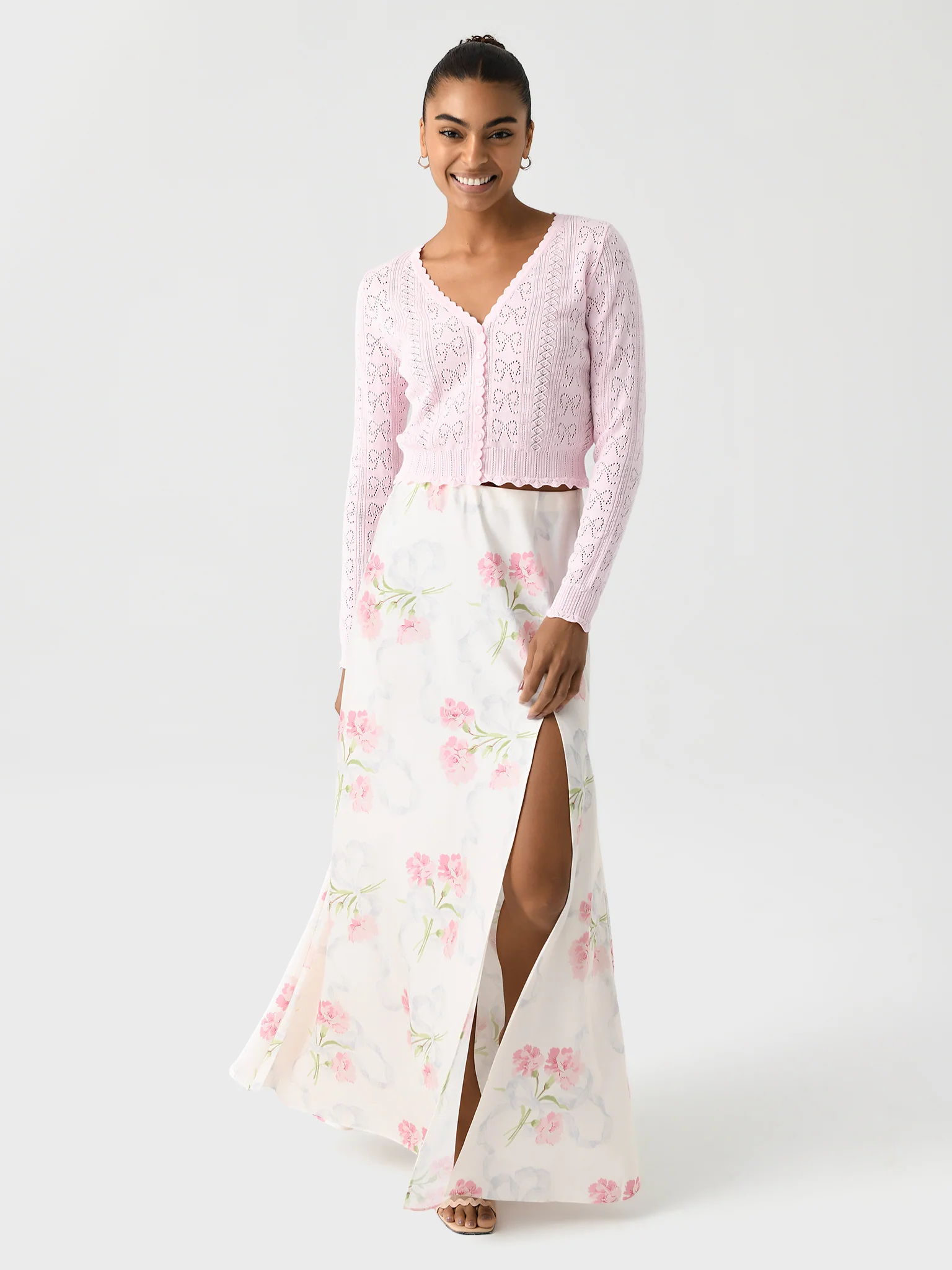 LoveShackFancy Women's Connie Silk Floral Maxi Skirt - Image 2