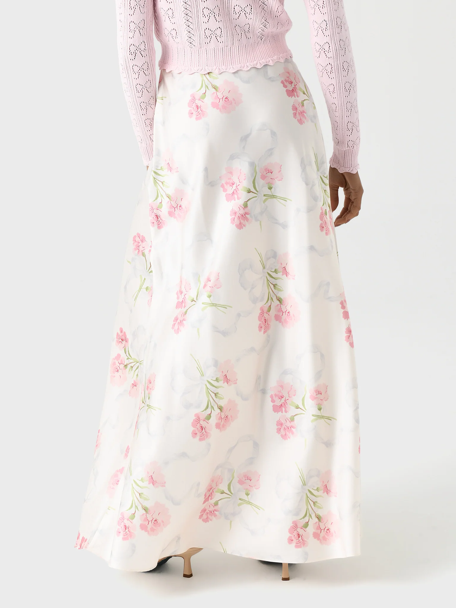 LoveShackFancy Women's Connie Silk Floral Maxi Skirt - Image 4