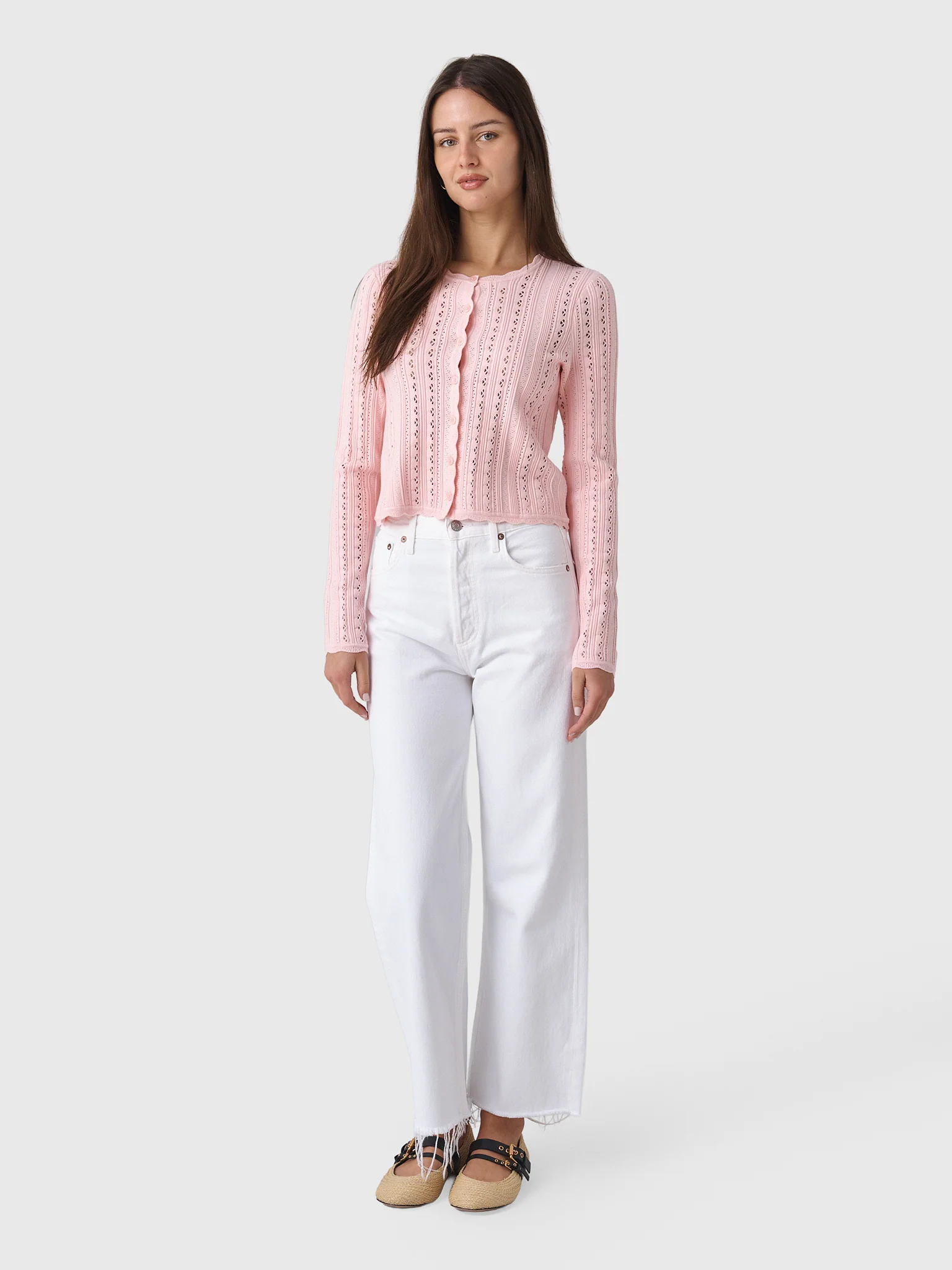 LoveShackFancy Women's Peridot Stretch Pointelle Cardigan - Image 2