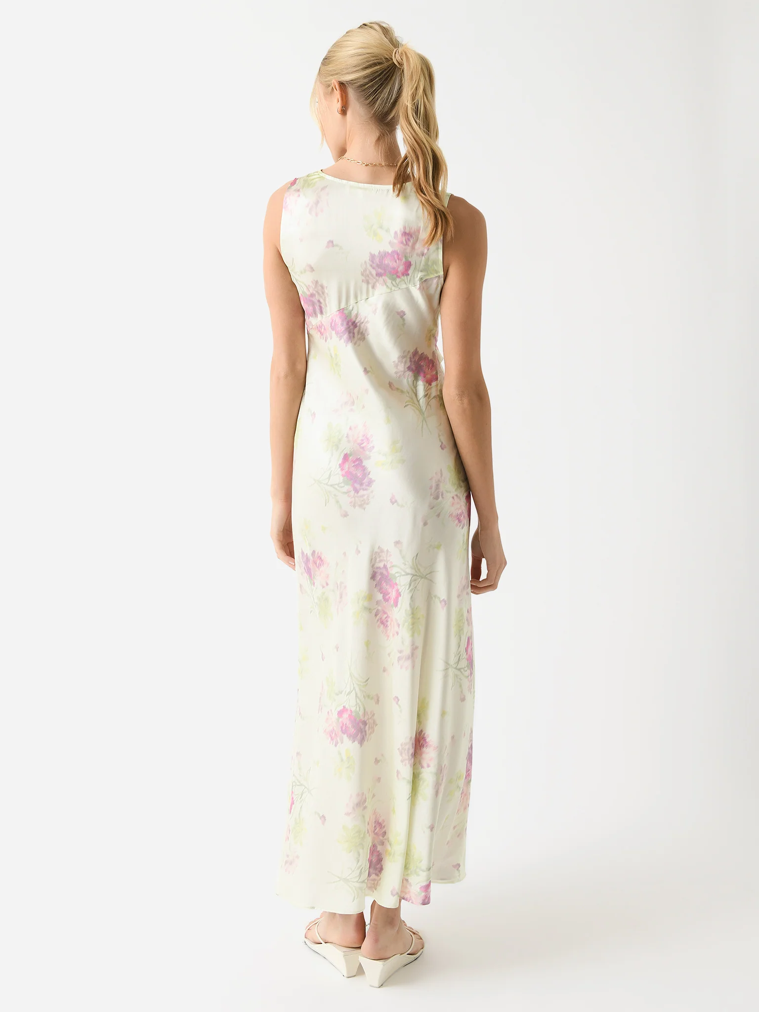 LoveShackFancy Women's Suniva Silk Charmeuse Slip Dress - Image 3