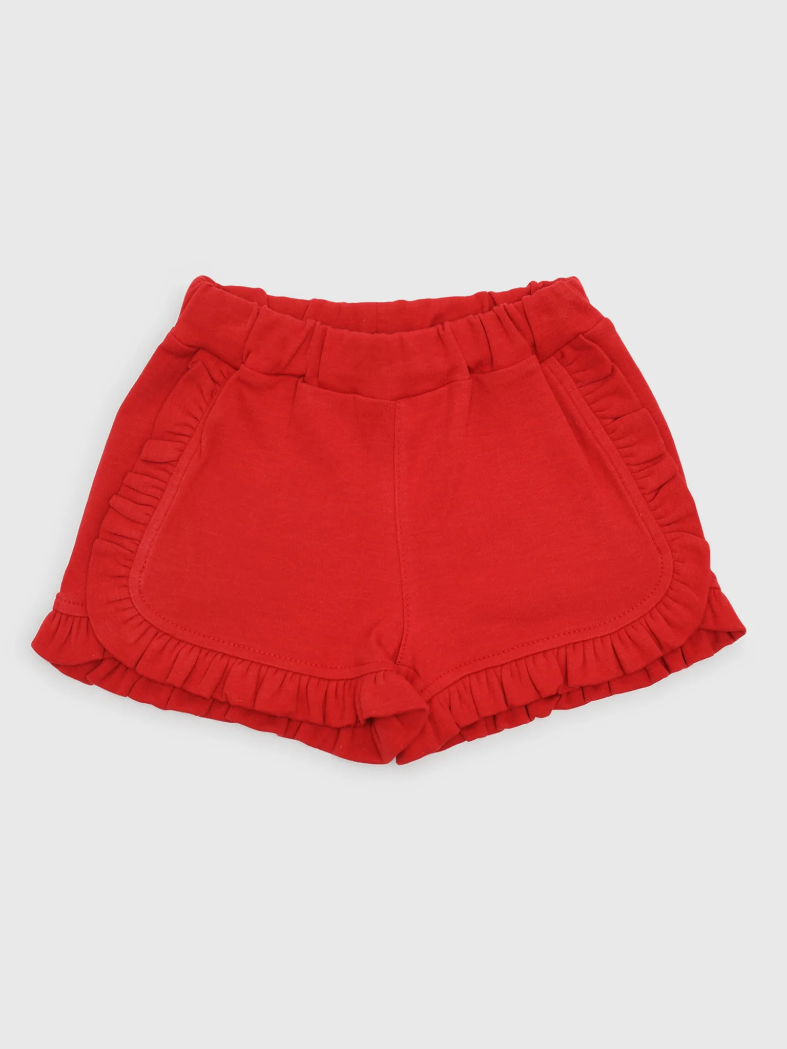 Luigi Girls' Solid Ruffle Trim Short