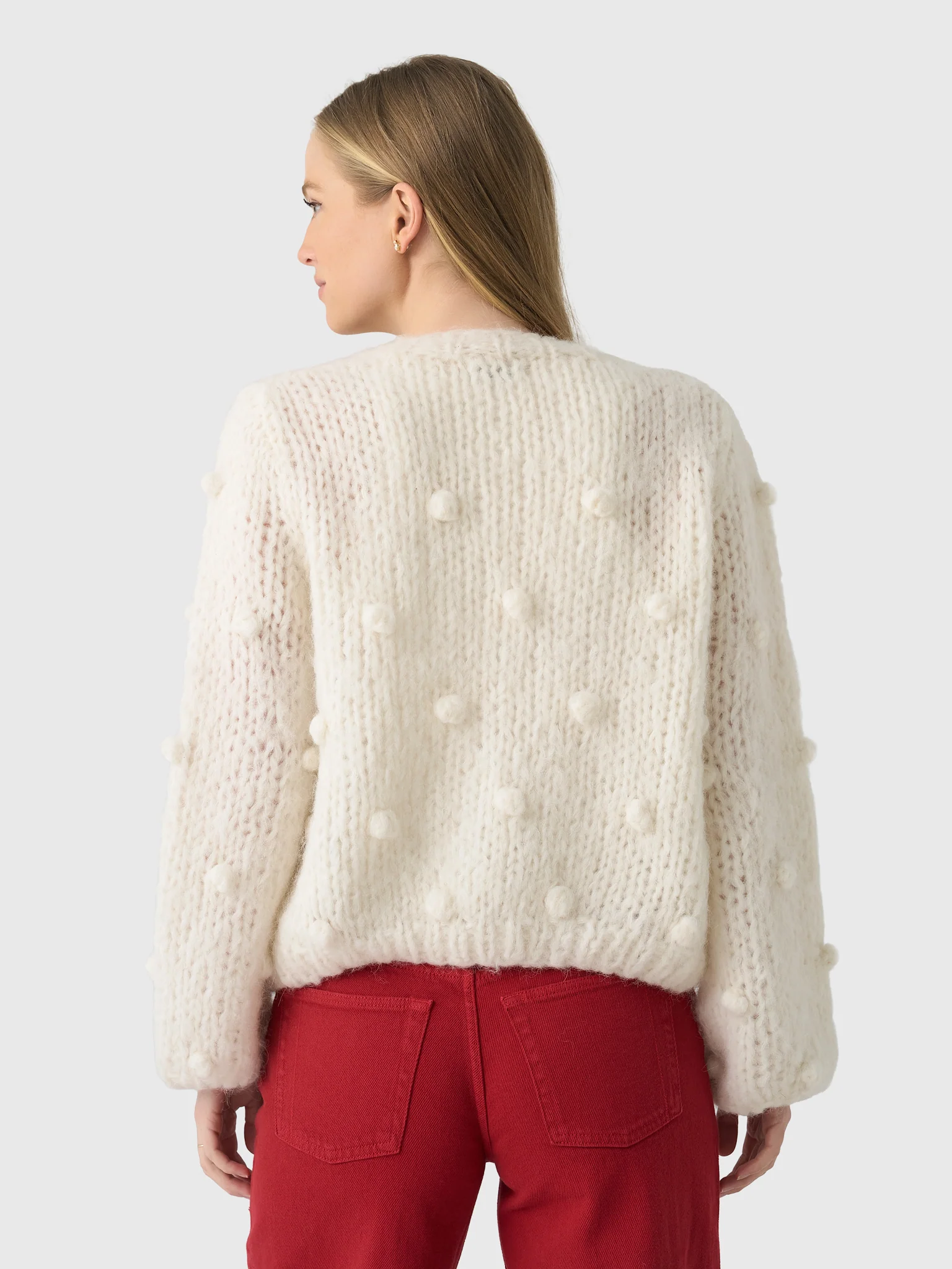 Maiami Women's Fleecy Alpaca Bobble Cardigan - Image 3