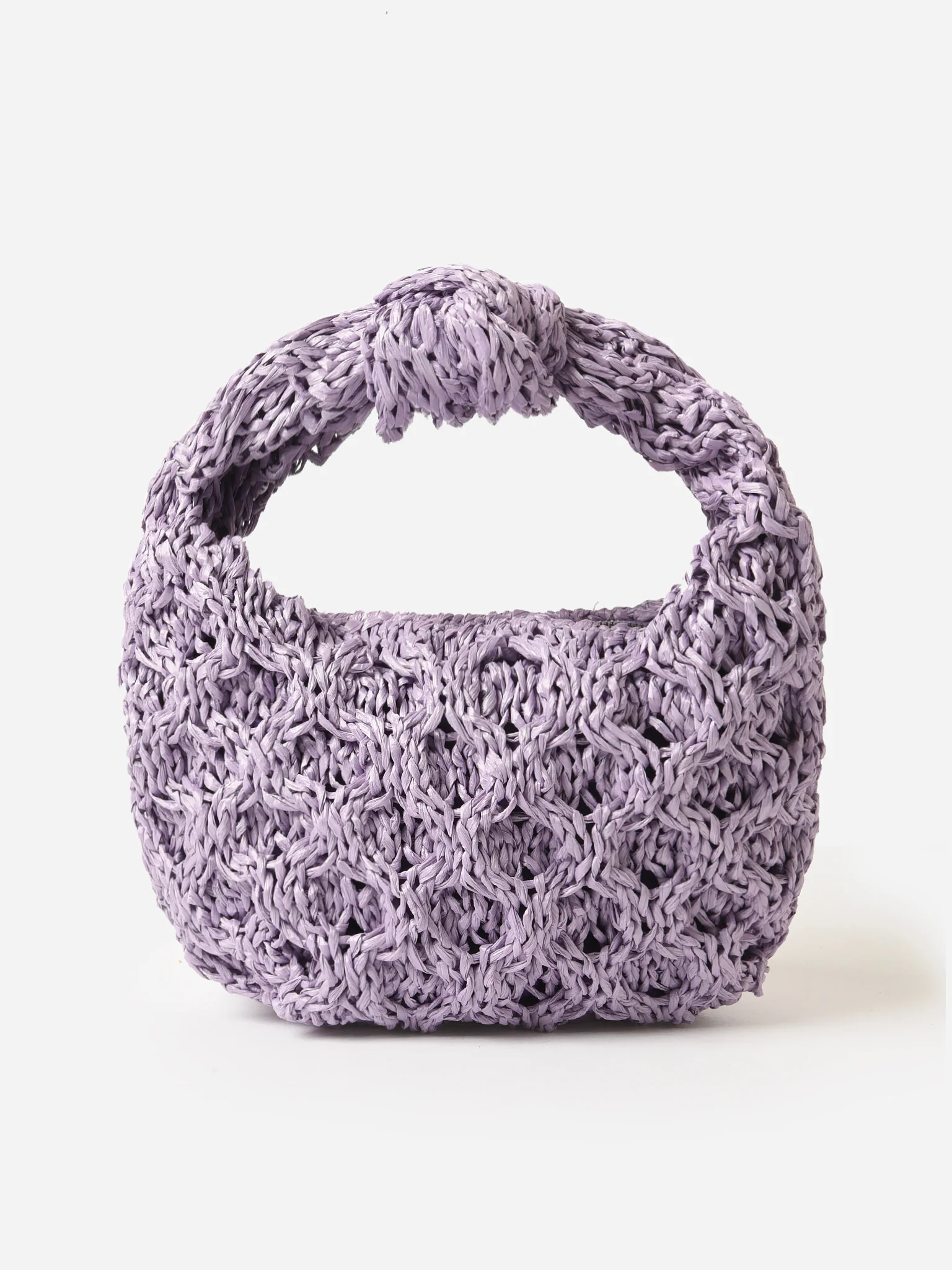 Maria La Rosa Mini Datolite Raphia Knitted Bag - Image 8