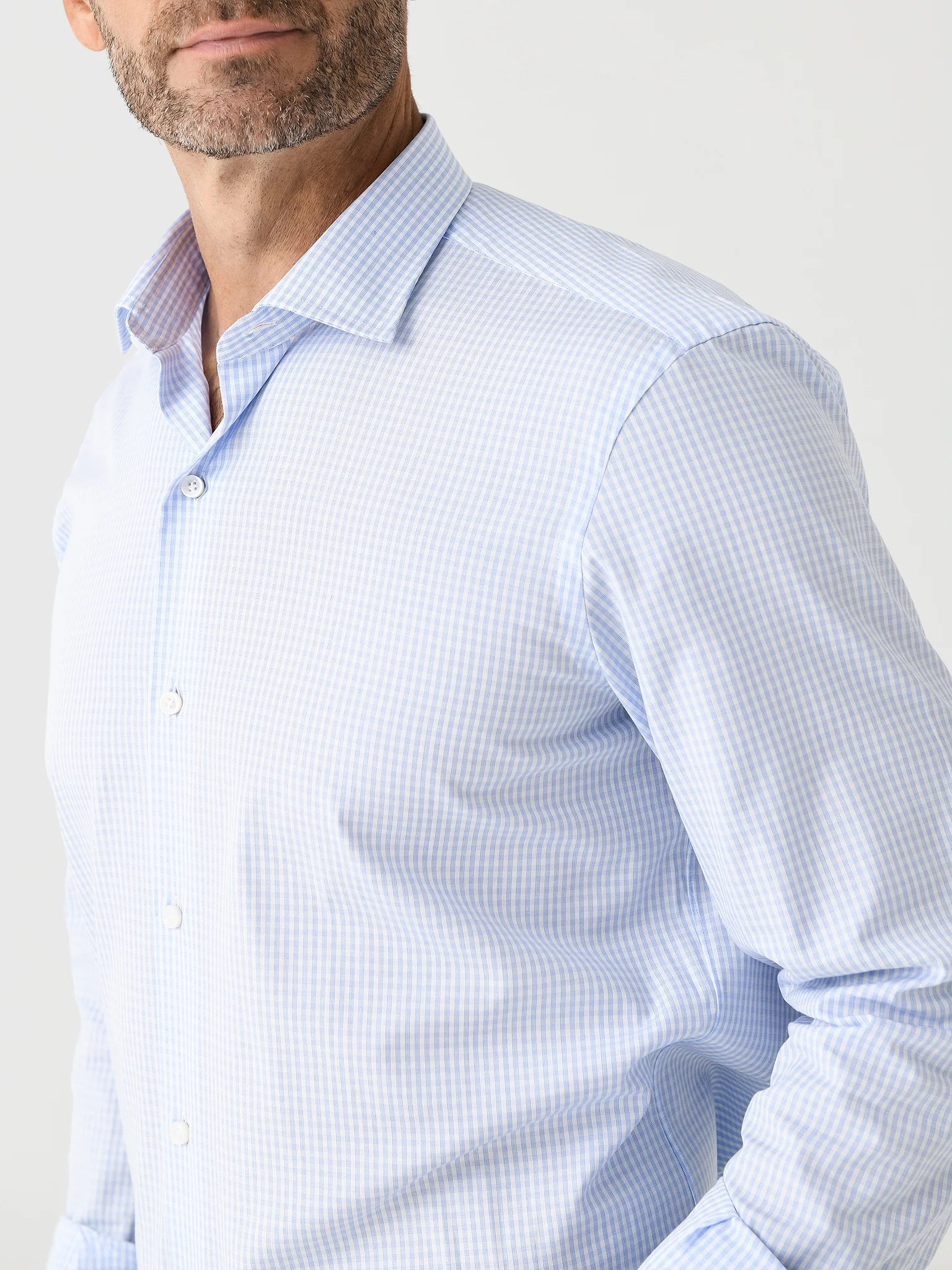 Maria Santangelo Men's Gingham Woven Shirt - Image 5