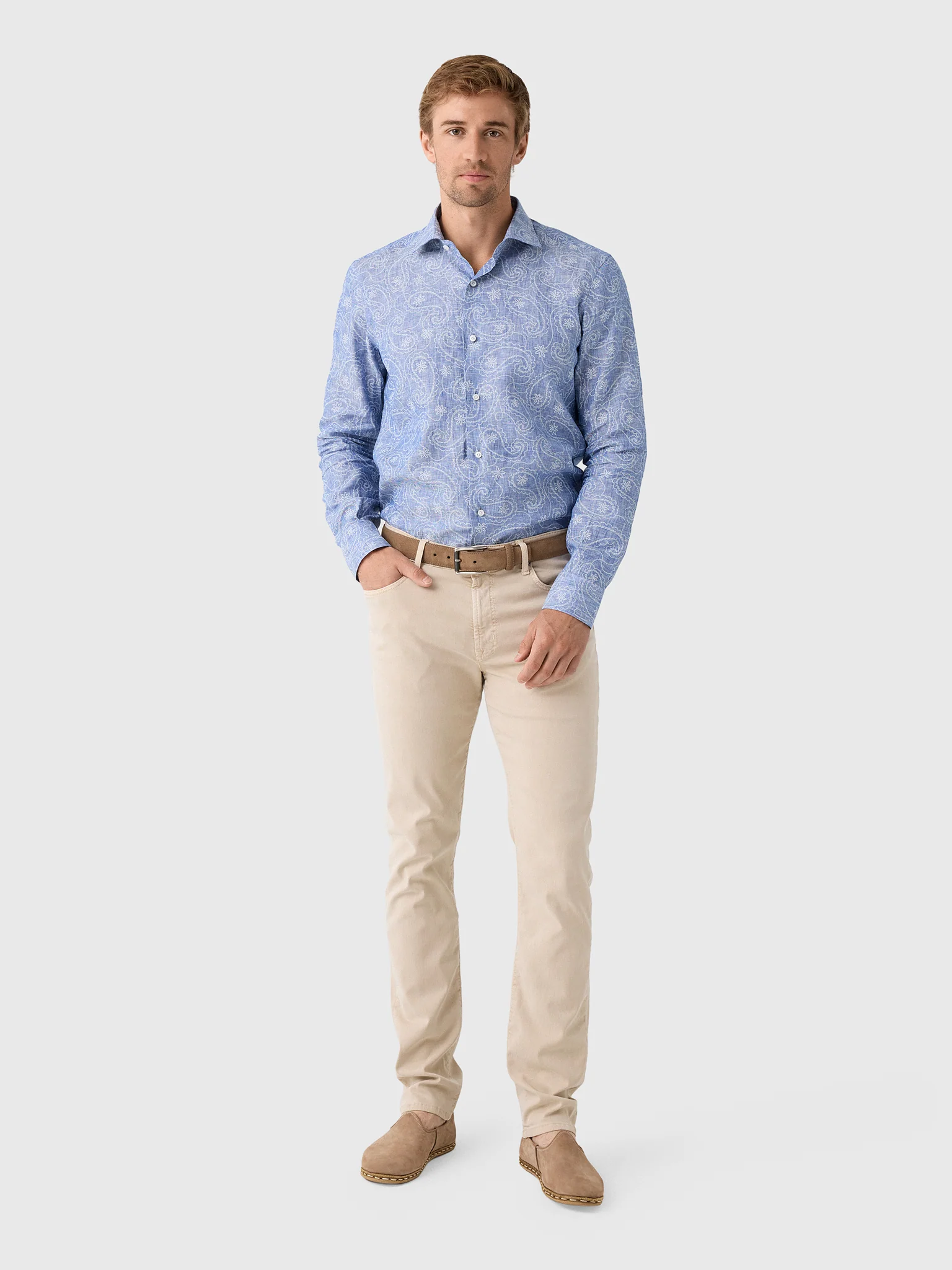Maria Santangelo Men's Pattern Woven Shirt - Image 2