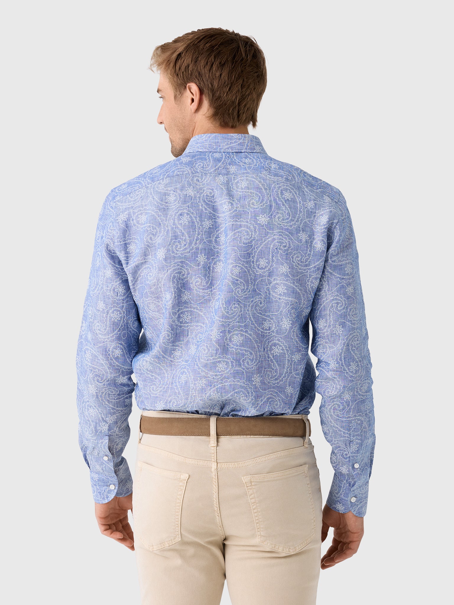 Maria Santangelo Men's Pattern Woven Shirt - Image 4