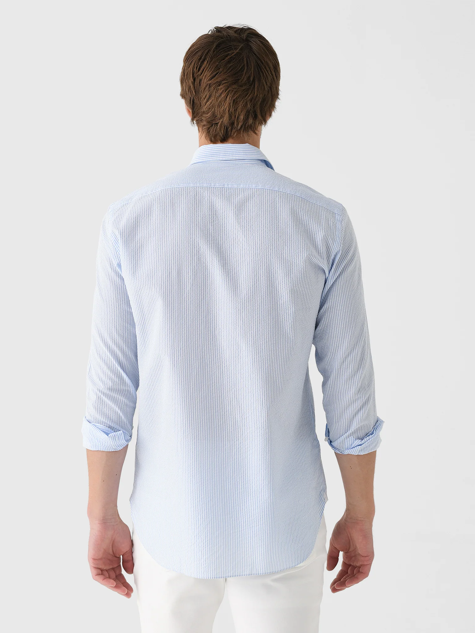Maria Santangelo Men's Stripe Seersucker Shirt - Image 4