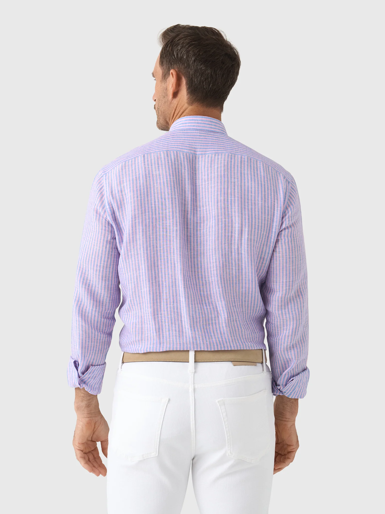 Maria Santangelo Men's Stripe Woven Shirt - Image 4