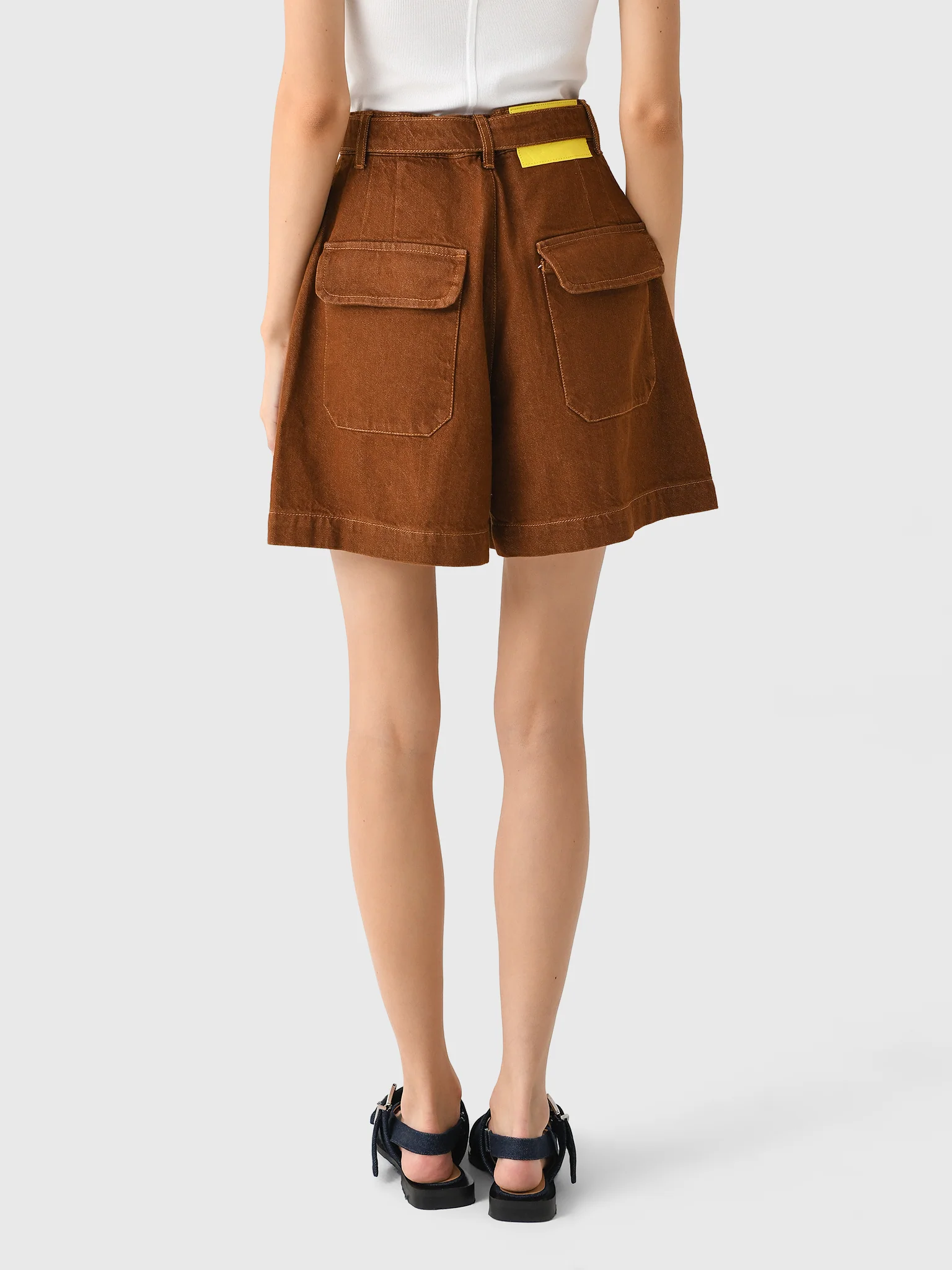 Marques Almeida Women's Belted Denim Short - Image 4
