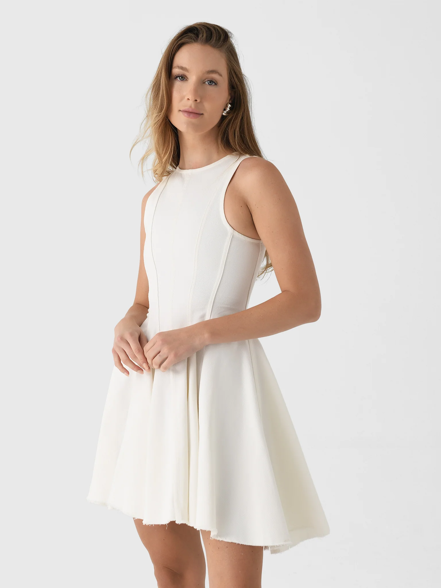 Marques Almeida Women's Racer Flounce Denim Dress - Image 3