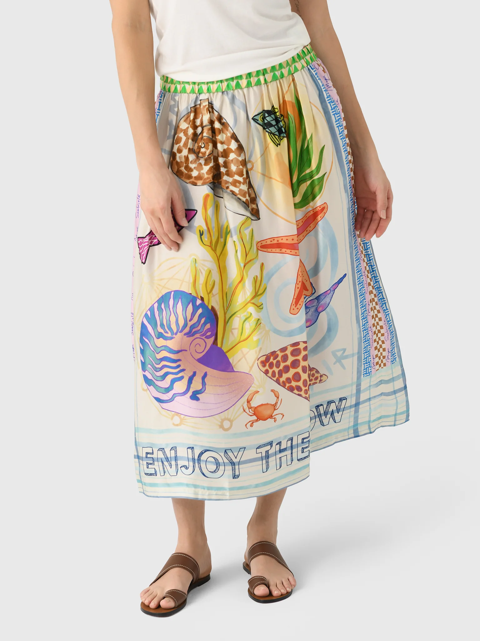 Me369 Women's Vanessa Printed Midi Skirt