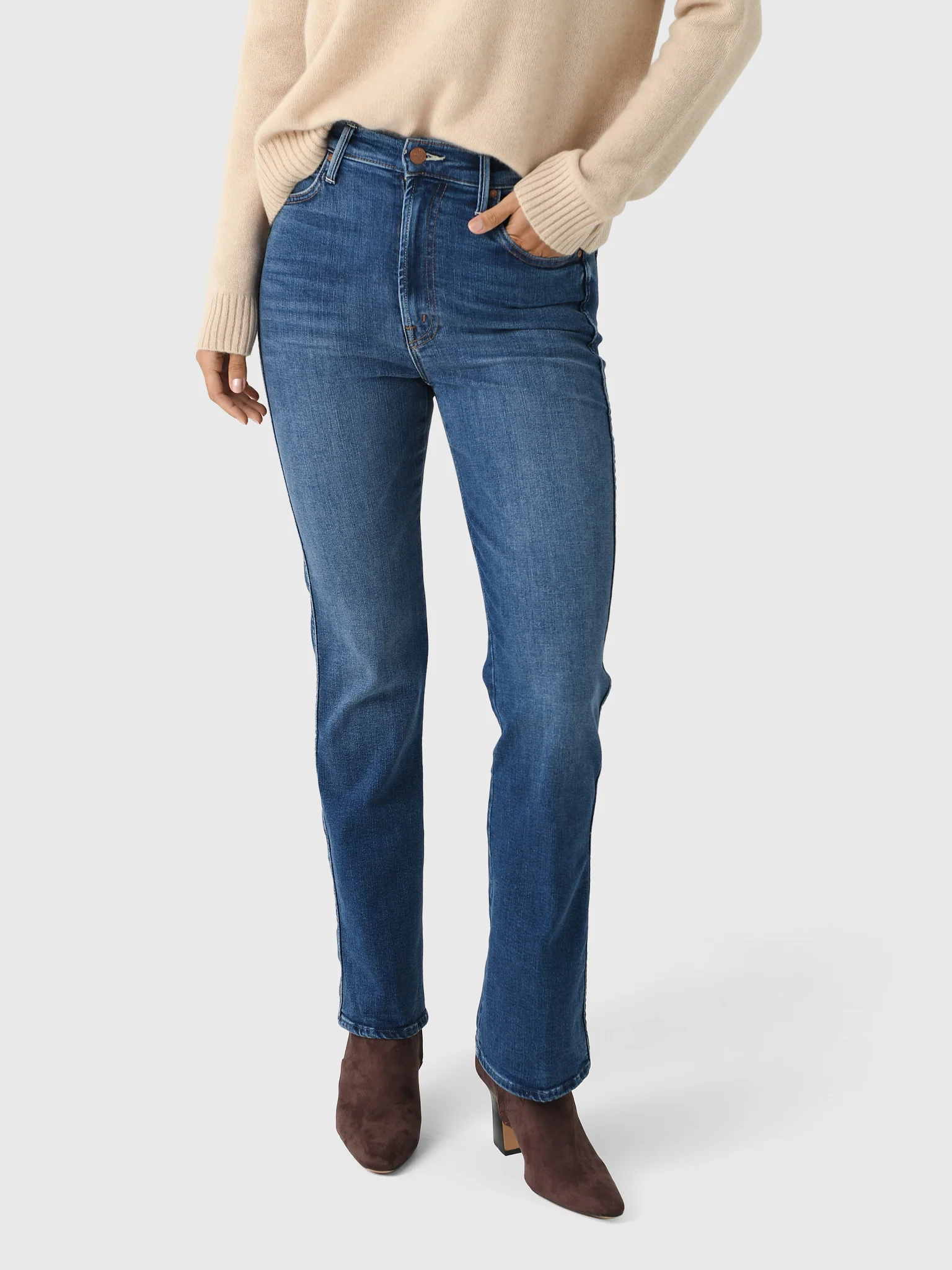 Mother Women's The Mid Rise Smokin' Double Flood Jean