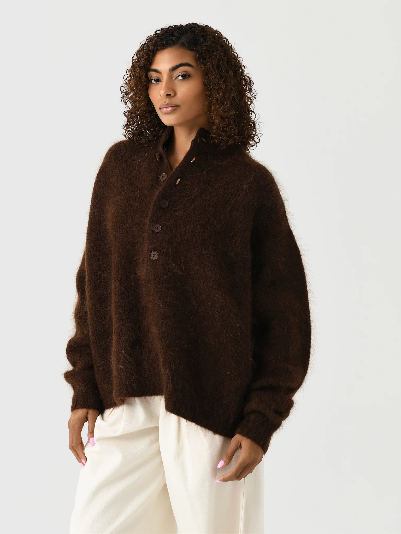 Mr. Mittens Women's Sophia Buttoned Sweater - Image 3