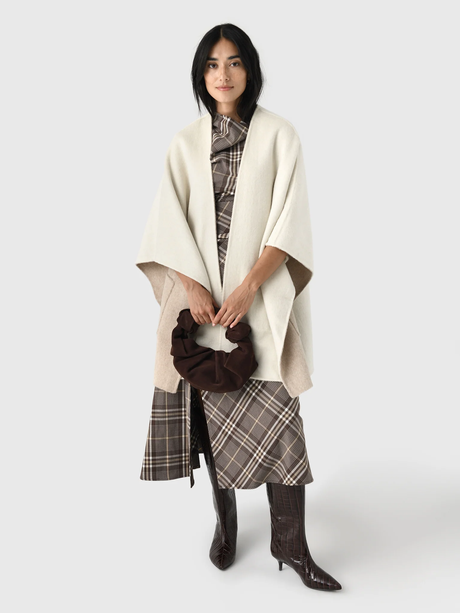 MVG Women's Reversible Cashmere Silk Cape - Image 2