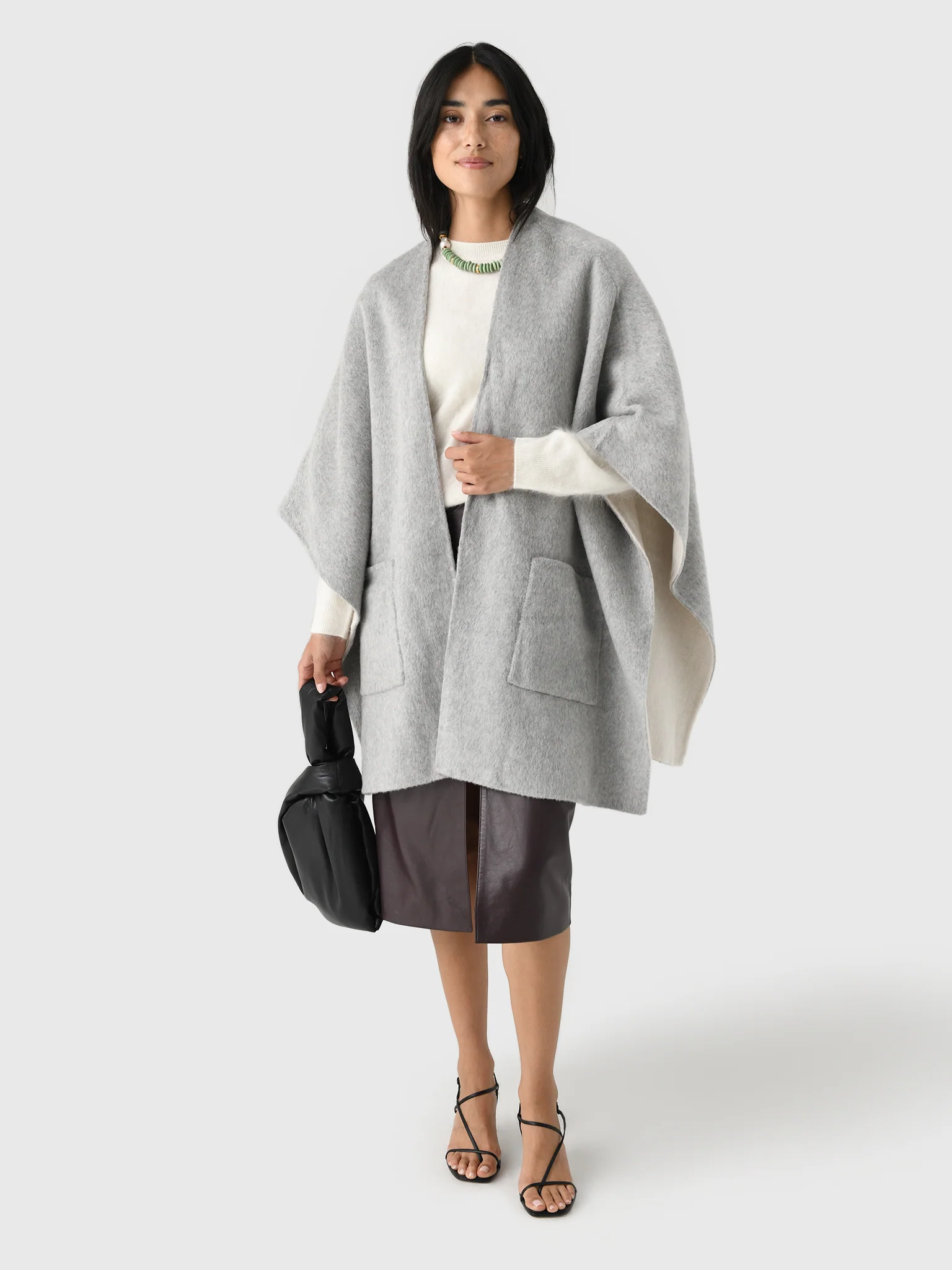 MVG Women's Reversible Cashmere Silk Cape - Image 3
