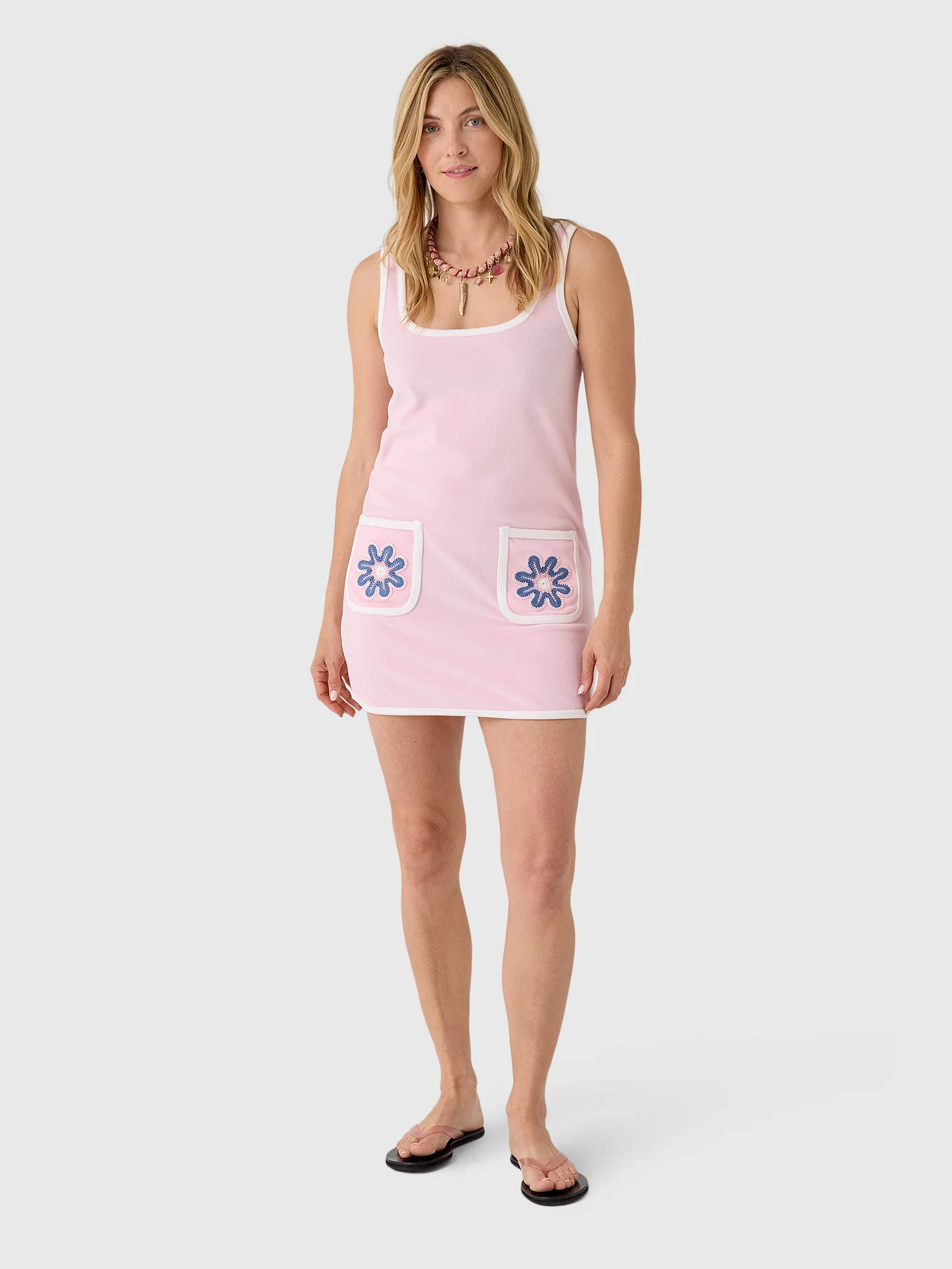 My Beachy Side Women's Peony Terry Mini Dress - Image 7