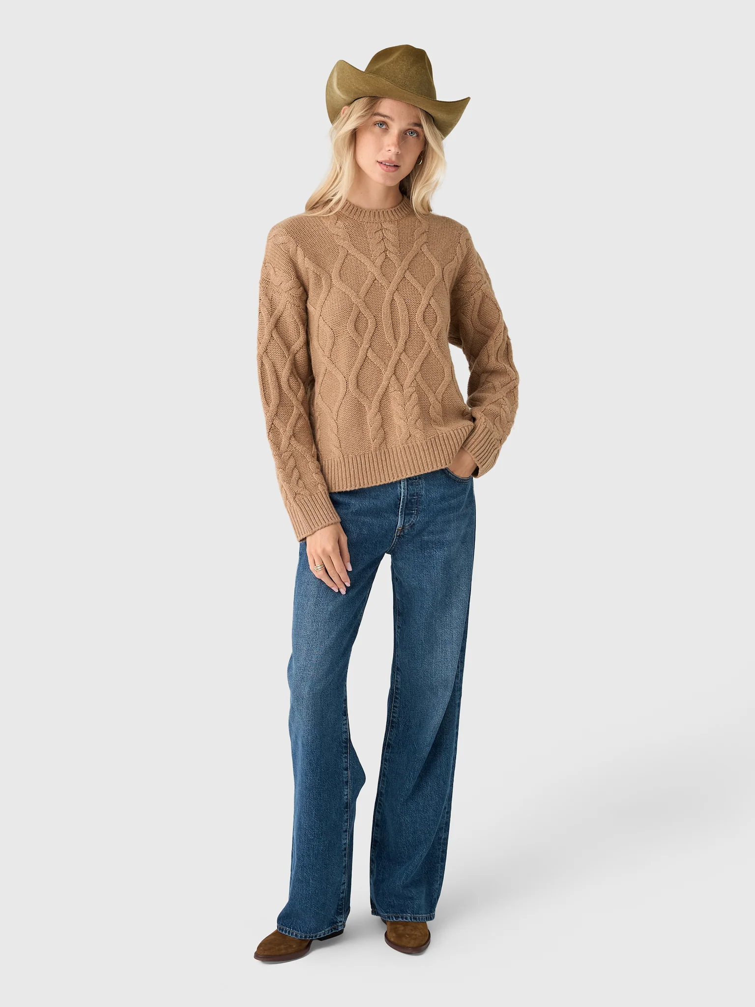 Naadam Cashmere Women's Ultra Luxe Cashmino Cable Crewneck Sweater - Image 2