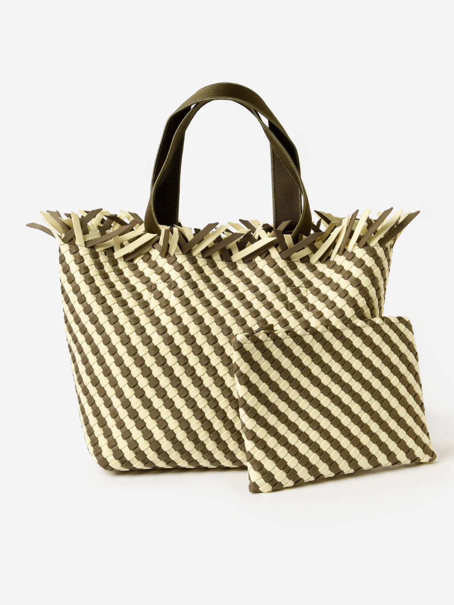Naghedi Havana Medium Striped Tote - Image 2