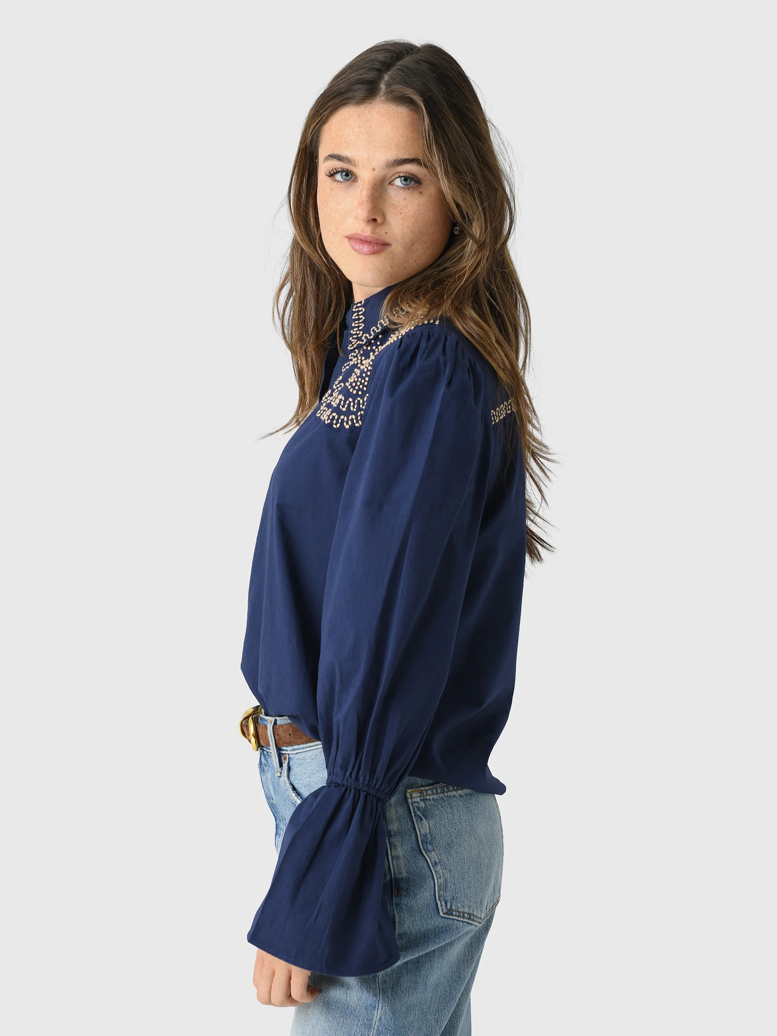 Never A Wallflower Women's French Knot Button Down - Image 3