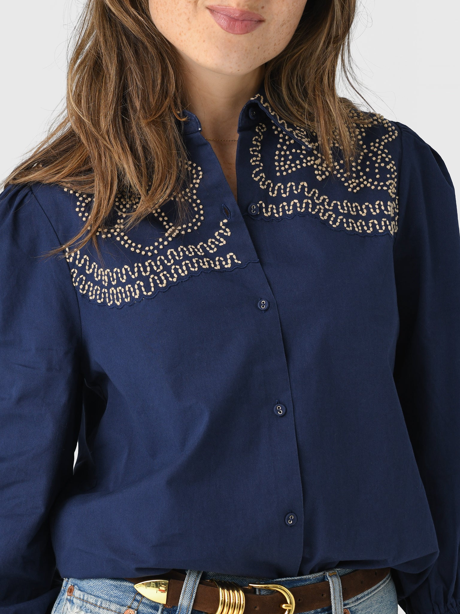 Never A Wallflower Women's French Knot Button Down - Image 6