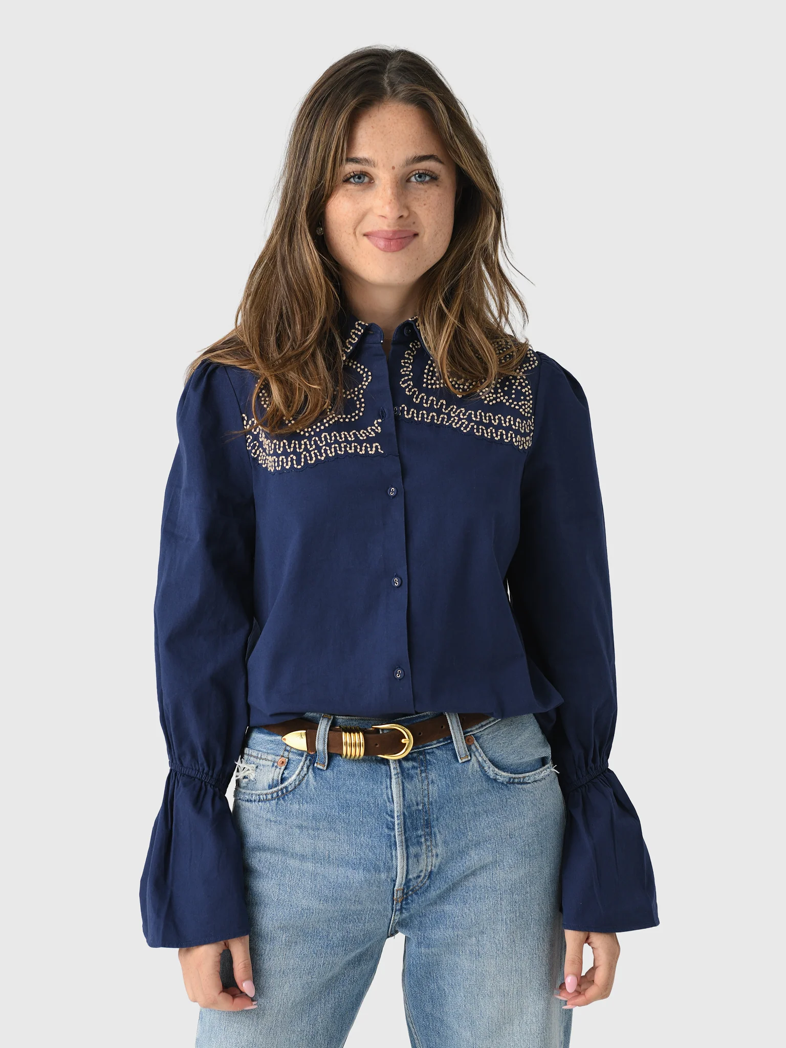 Never A Wallflower Women's French Knot Button Down - Image 7