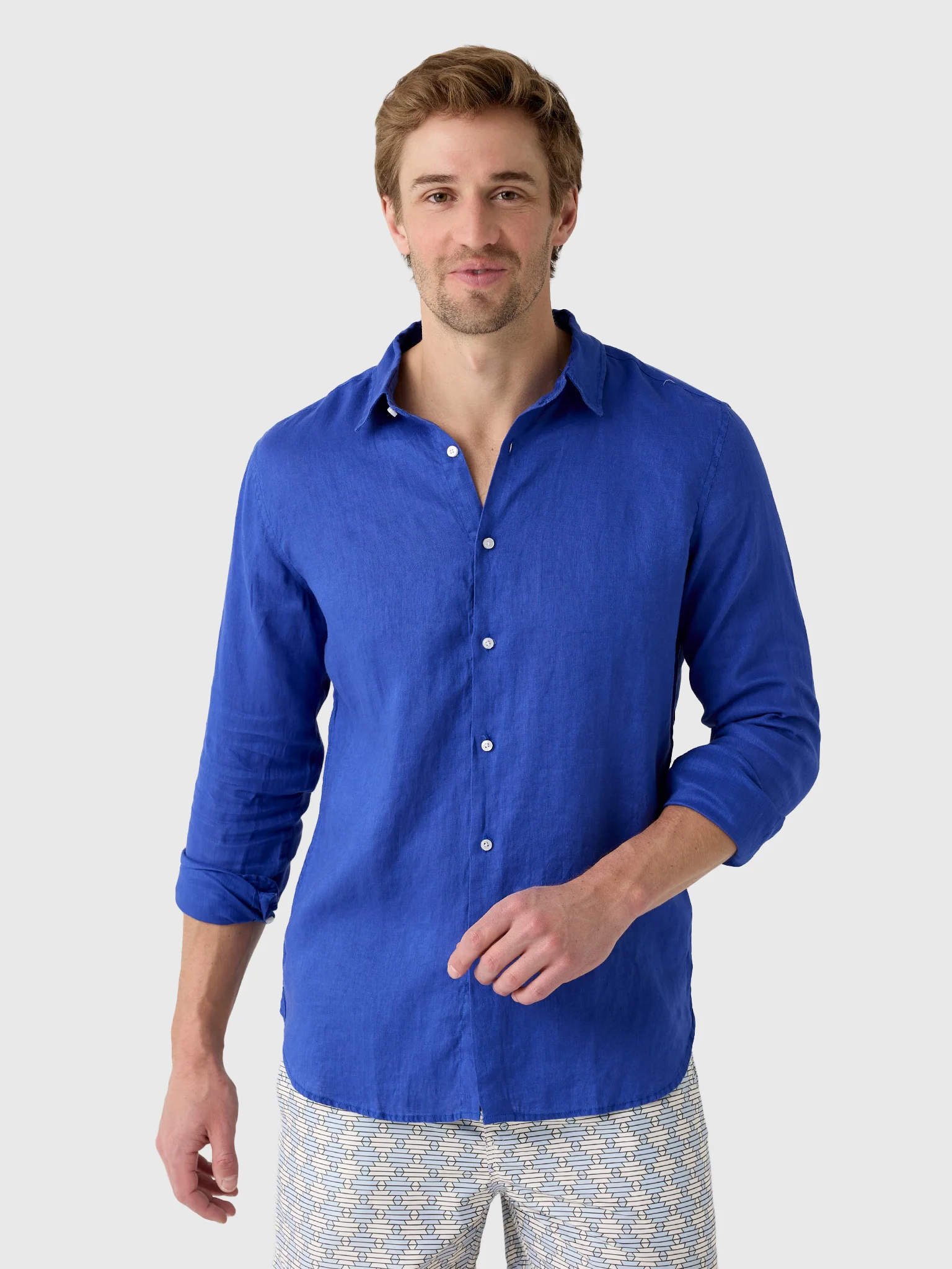 Nicoló Men's Long Sleeve Linen Shirt - Image 10