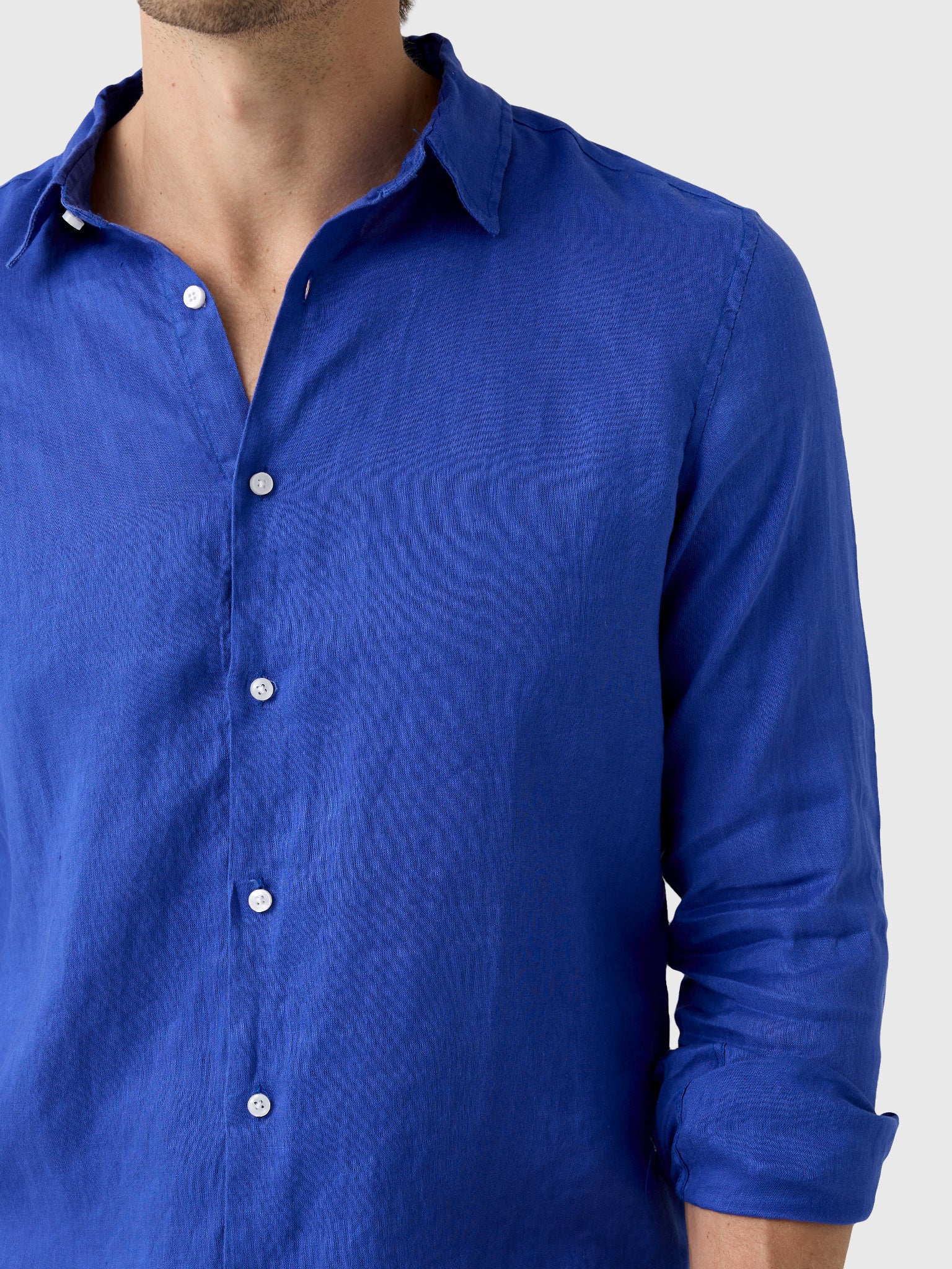 Nicoló Men's Long Sleeve Linen Shirt - Image 13