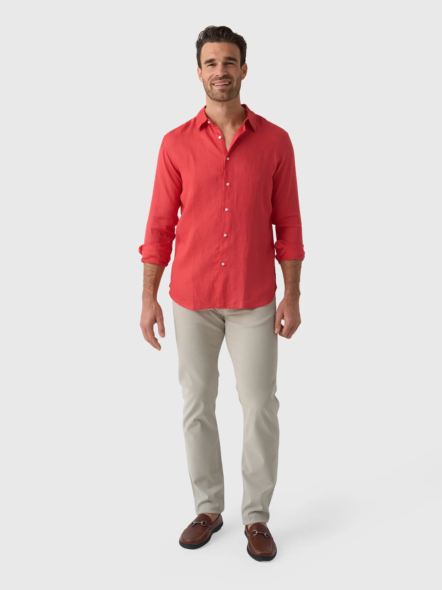 Nicoló Men's Long Sleeve Linen Shirt - Image 15