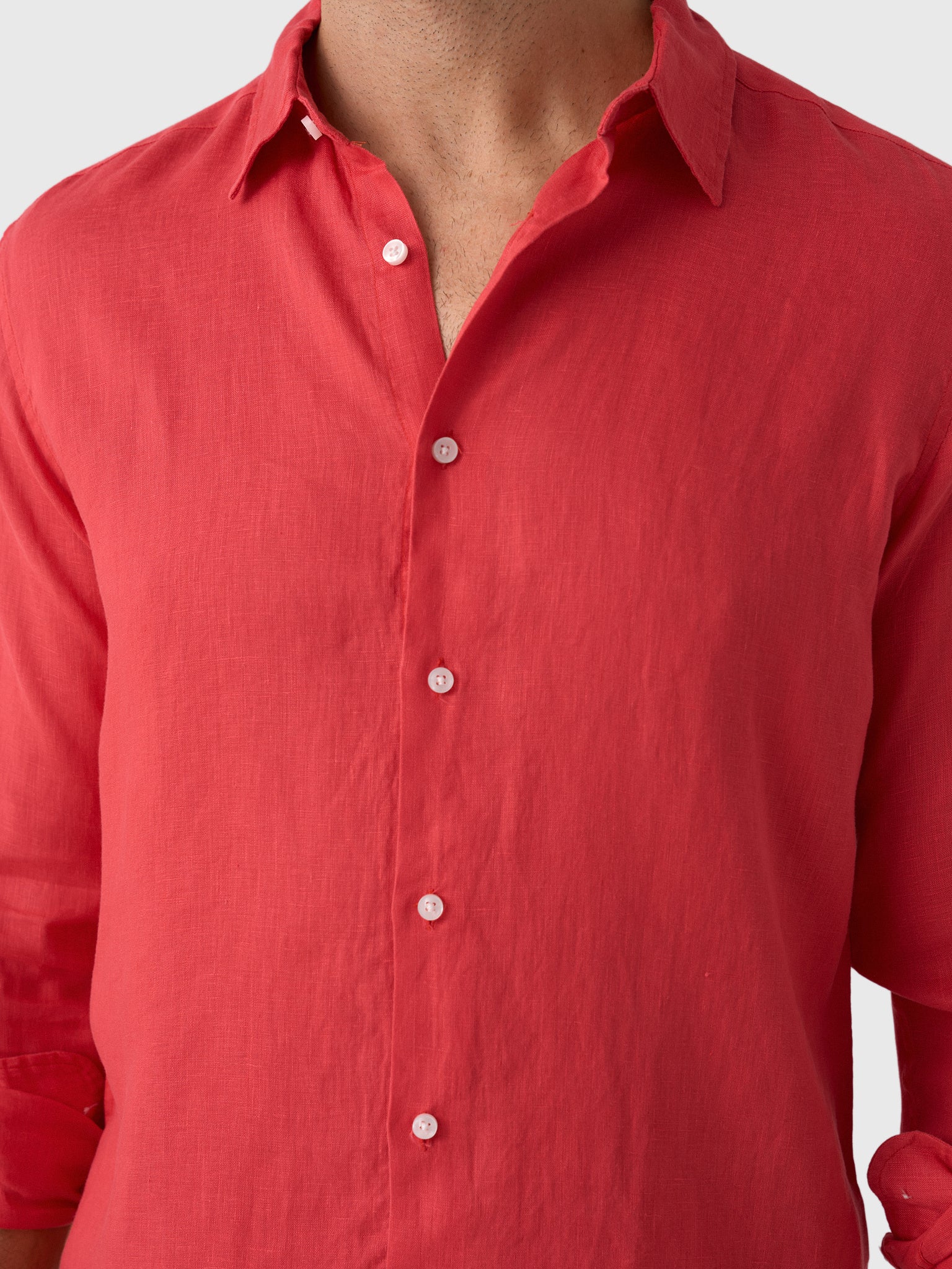 Nicoló Men's Long Sleeve Linen Shirt - Image 18