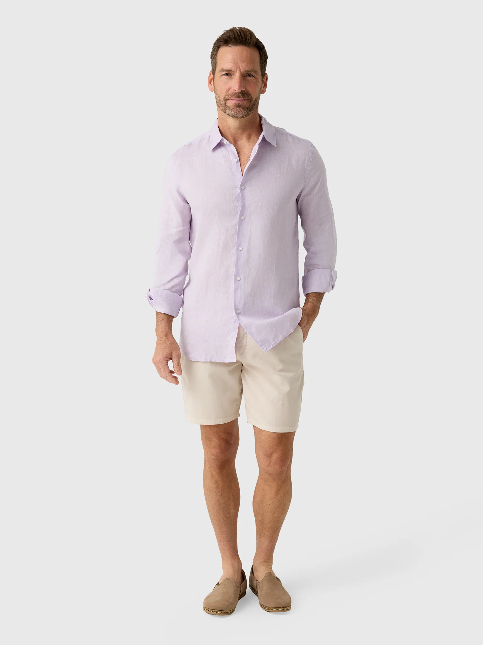 Nicoló Men's Long Sleeve Linen Shirt - Image 20