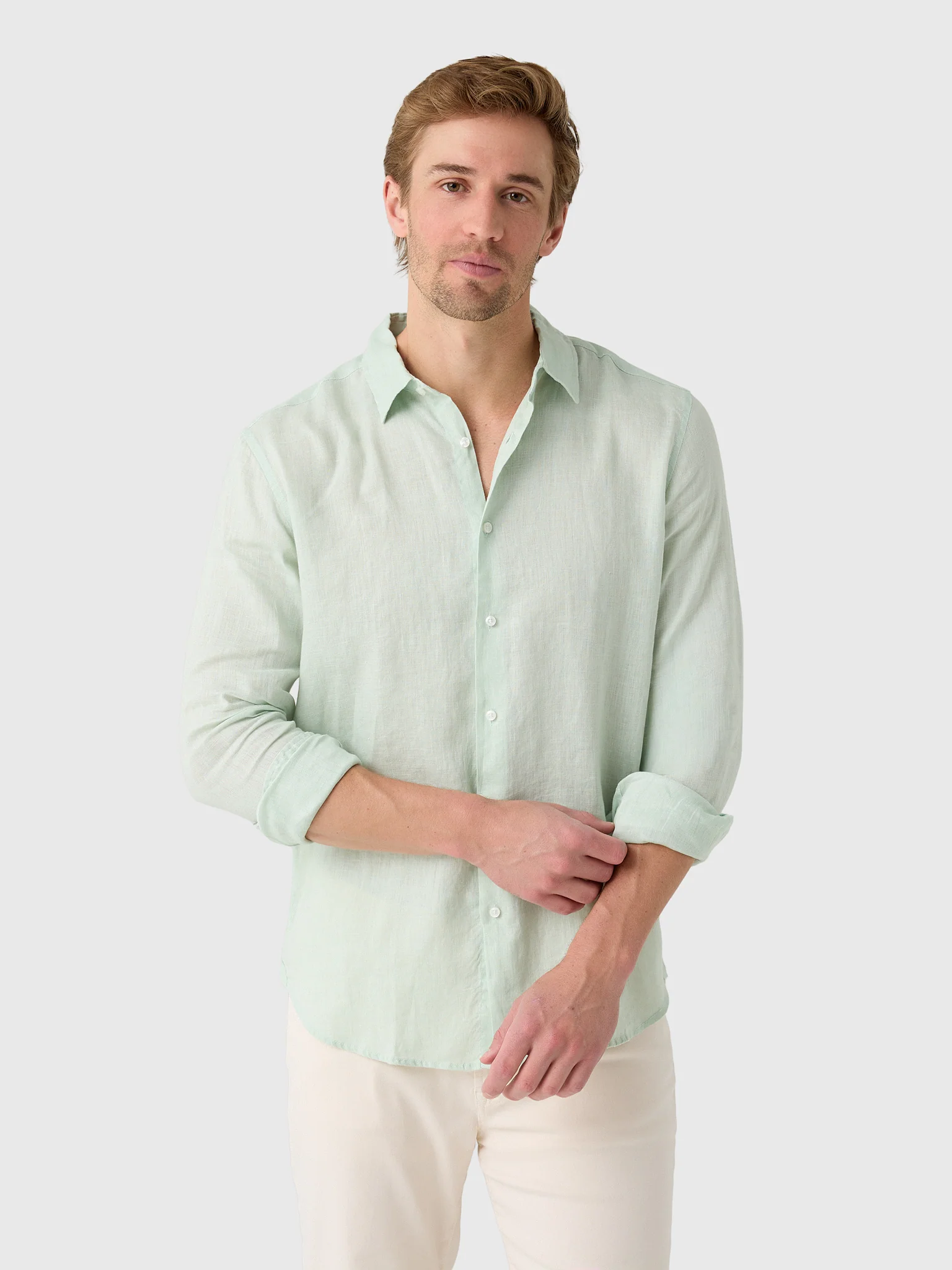 Nicoló Men's Long Sleeve Linen Shirt - Image 23