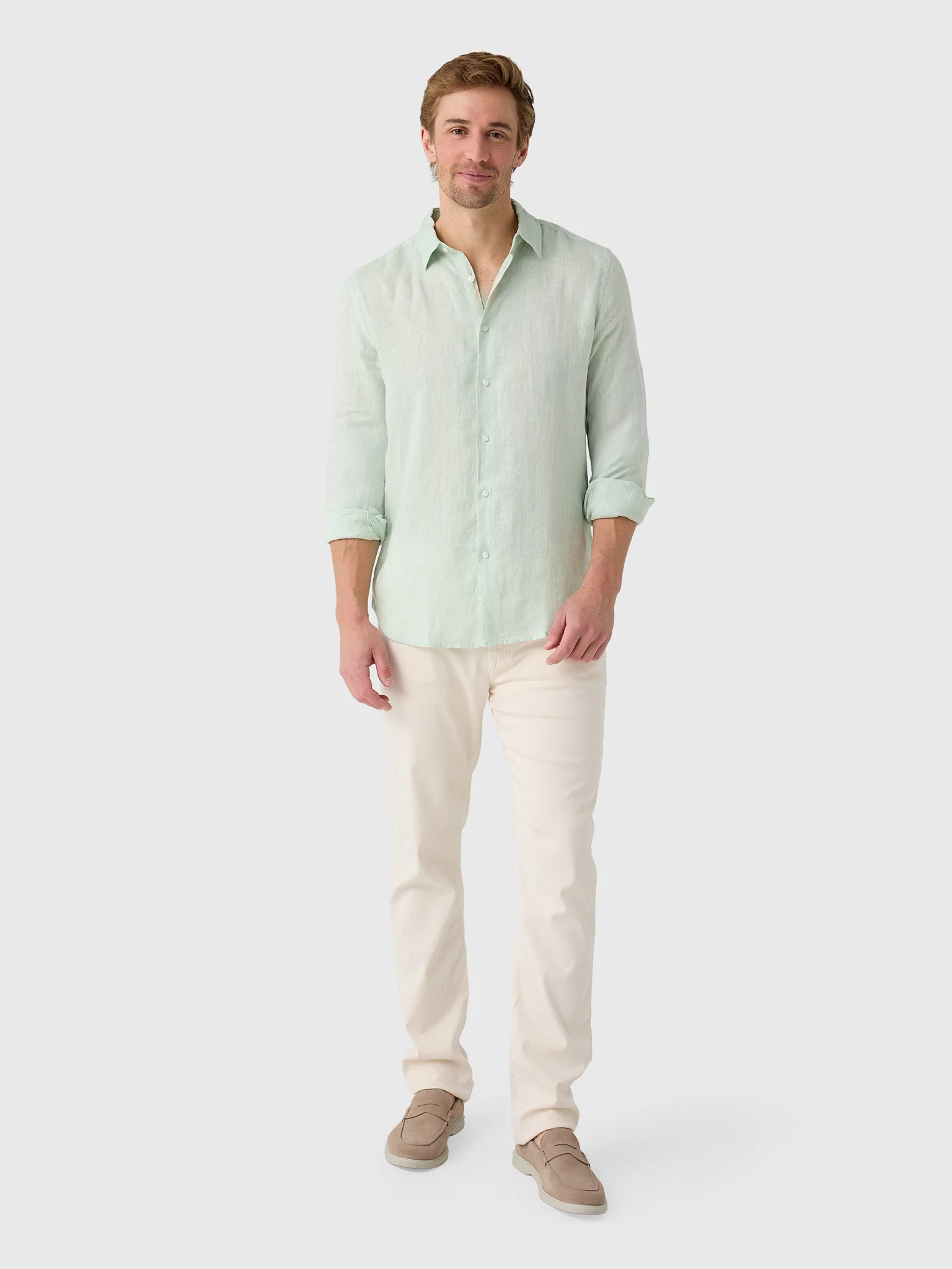 Nicoló Men's Long Sleeve Linen Shirt - Image 24