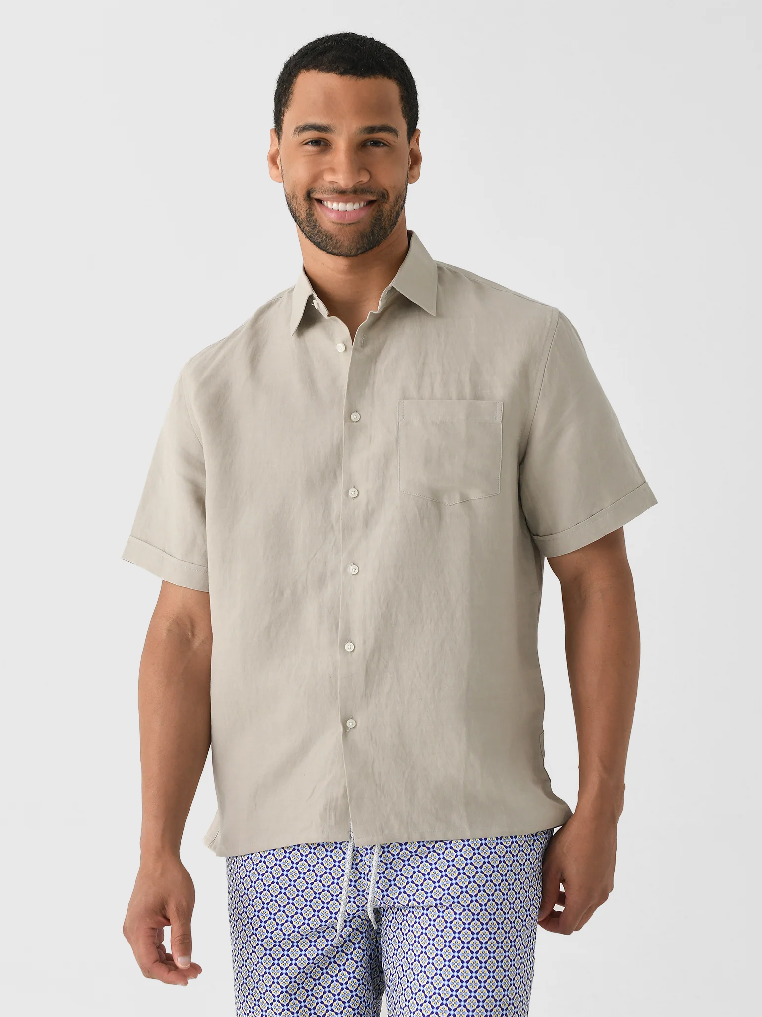 Nicoló Men's Short Sleeve Camp Shirt - Image 7