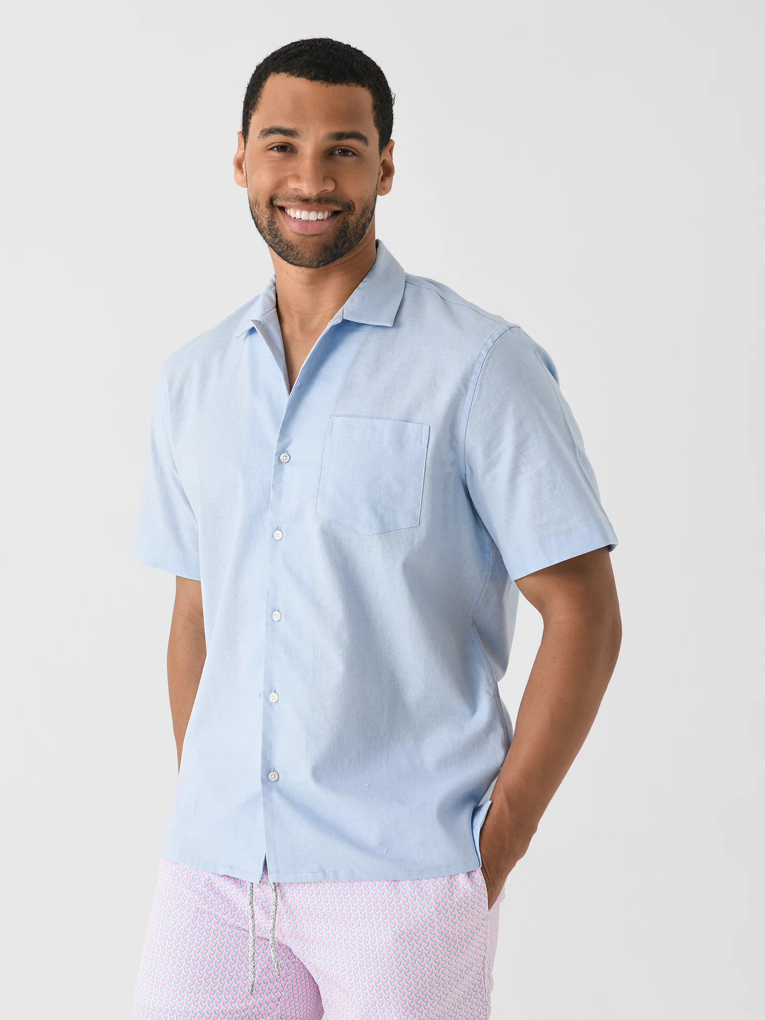 Nicoló Men's Short Sleeve Camp Shirt - Image 3