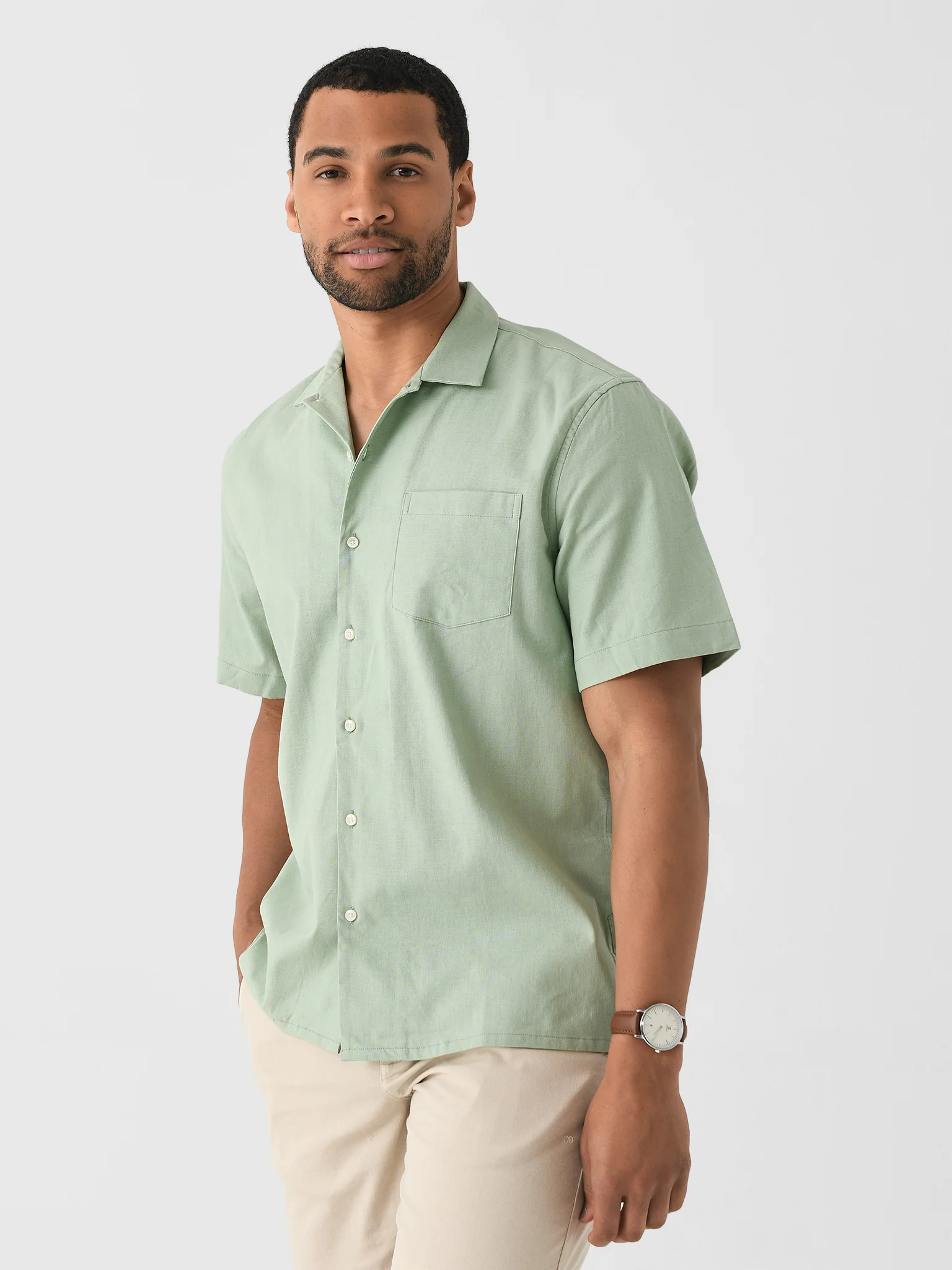 Nicoló Men's Short Sleeve Camp Shirt - Image 6