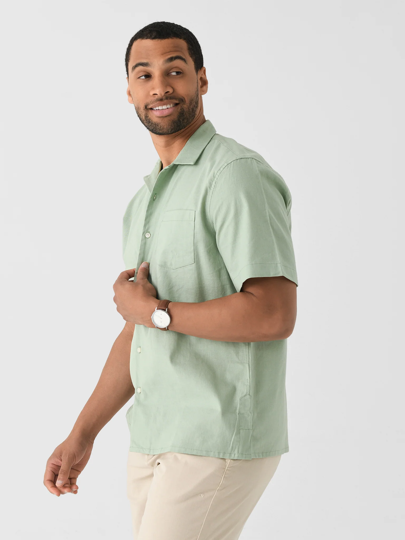Nicoló Men's Short Sleeve Camp Shirt - Image 9