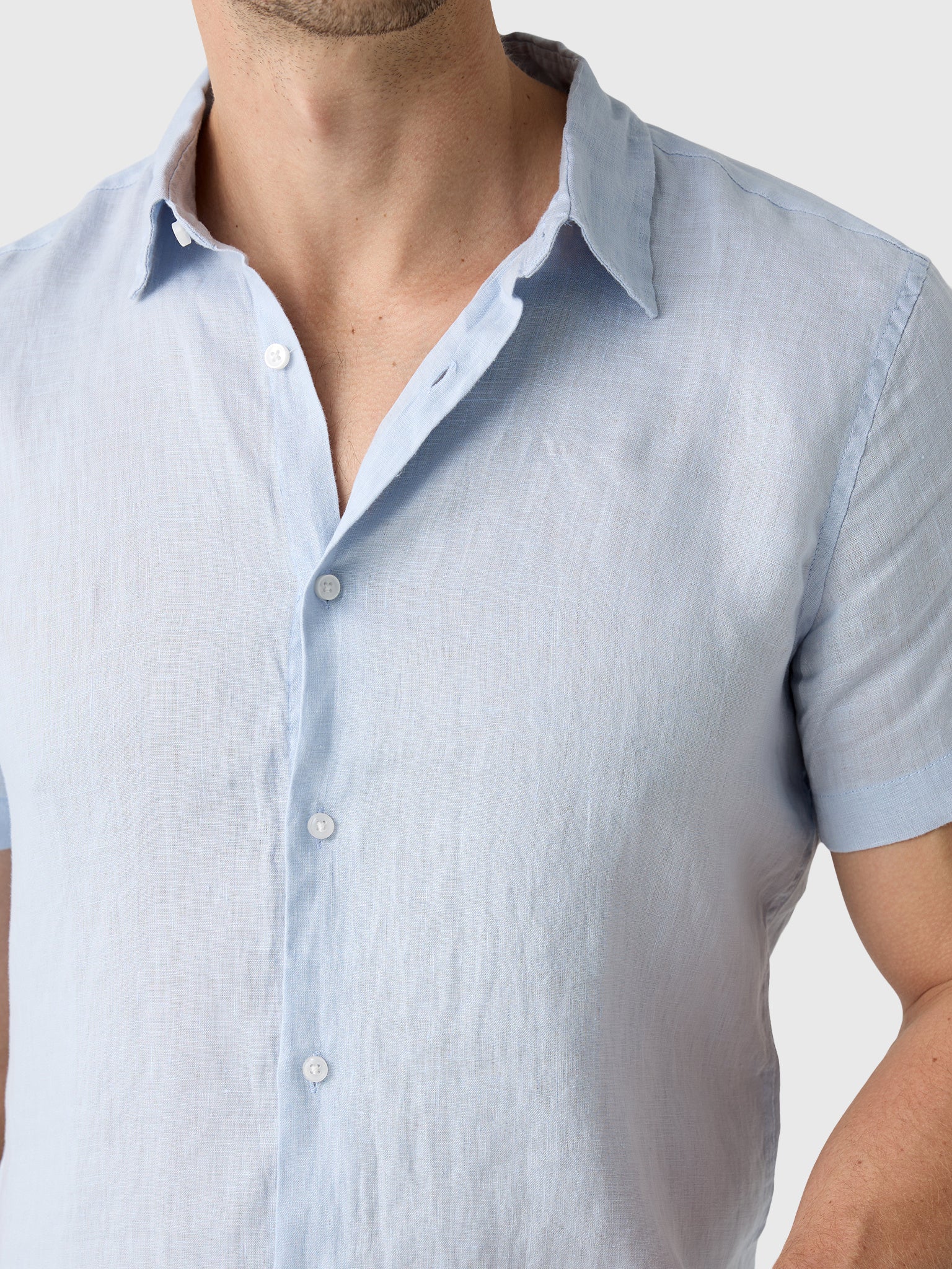 Nicoló Men's Short Sleeve Linen Shirt - Image 10