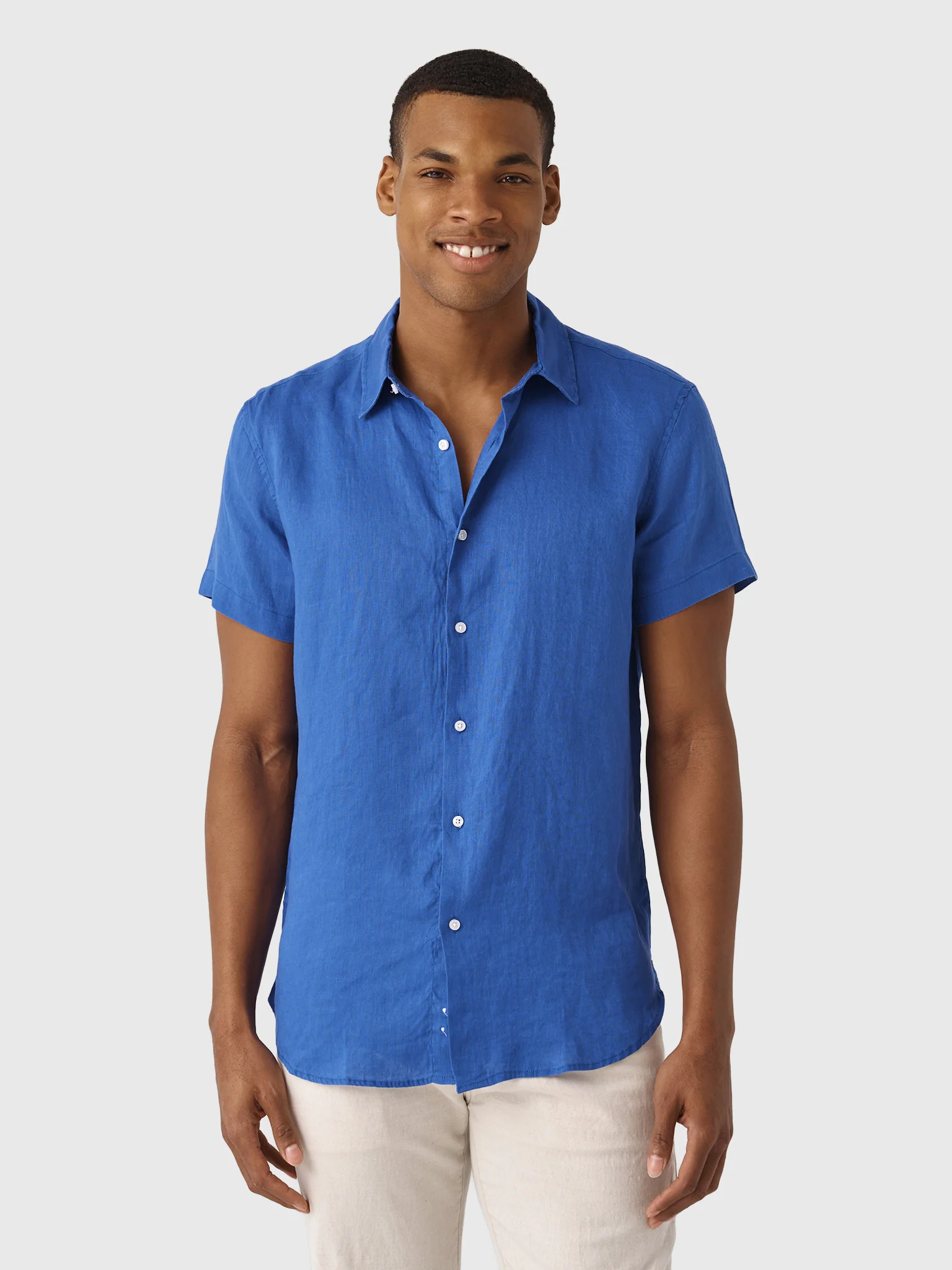 Nicoló Men's Short Sleeve Linen Shirt - Image 11