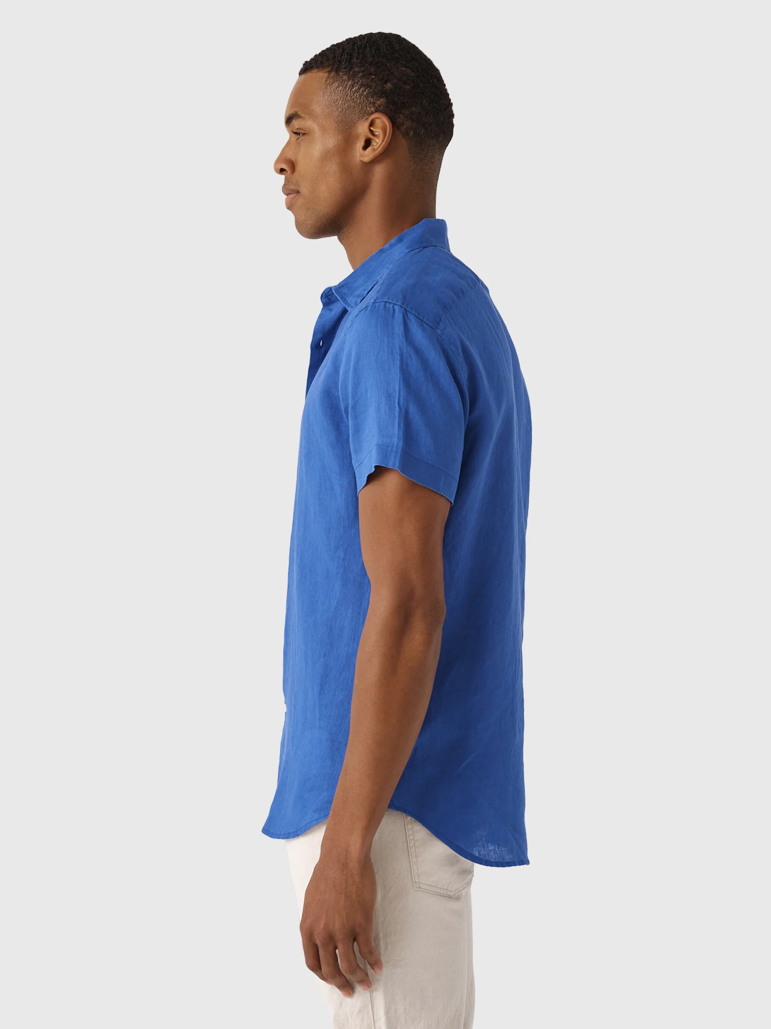 Nicoló Men's Short Sleeve Linen Shirt - Image 13