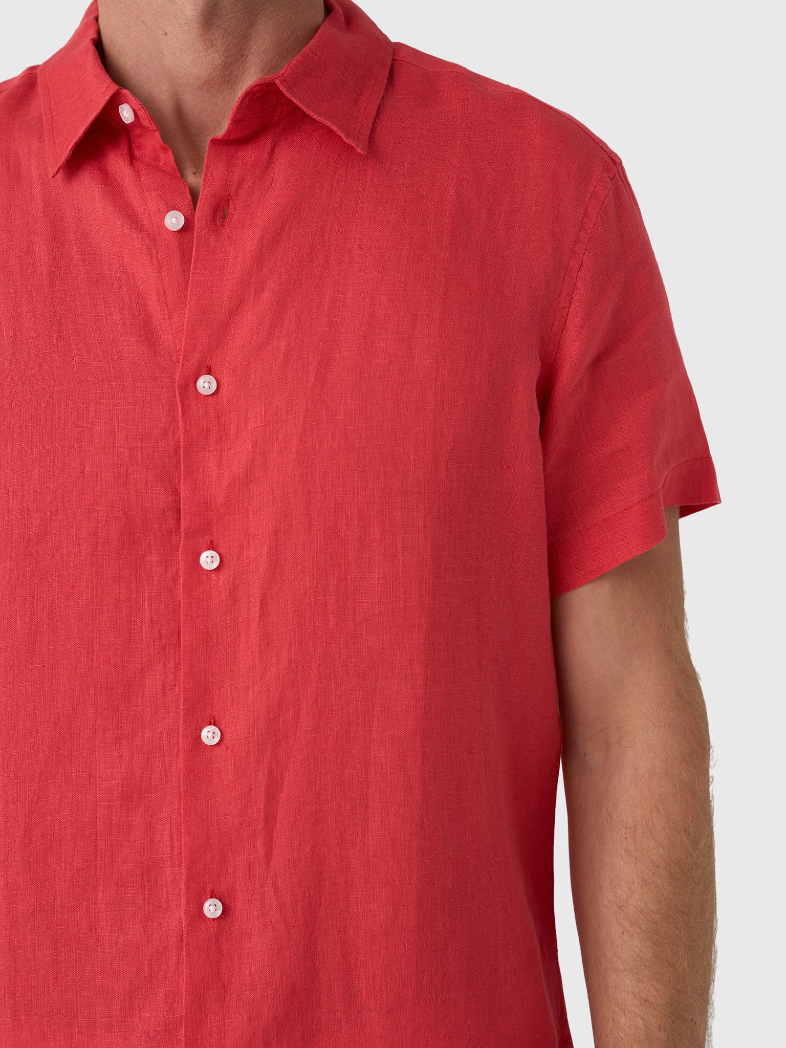 Nicoló Men's Short Sleeve Linen Shirt - Image 20