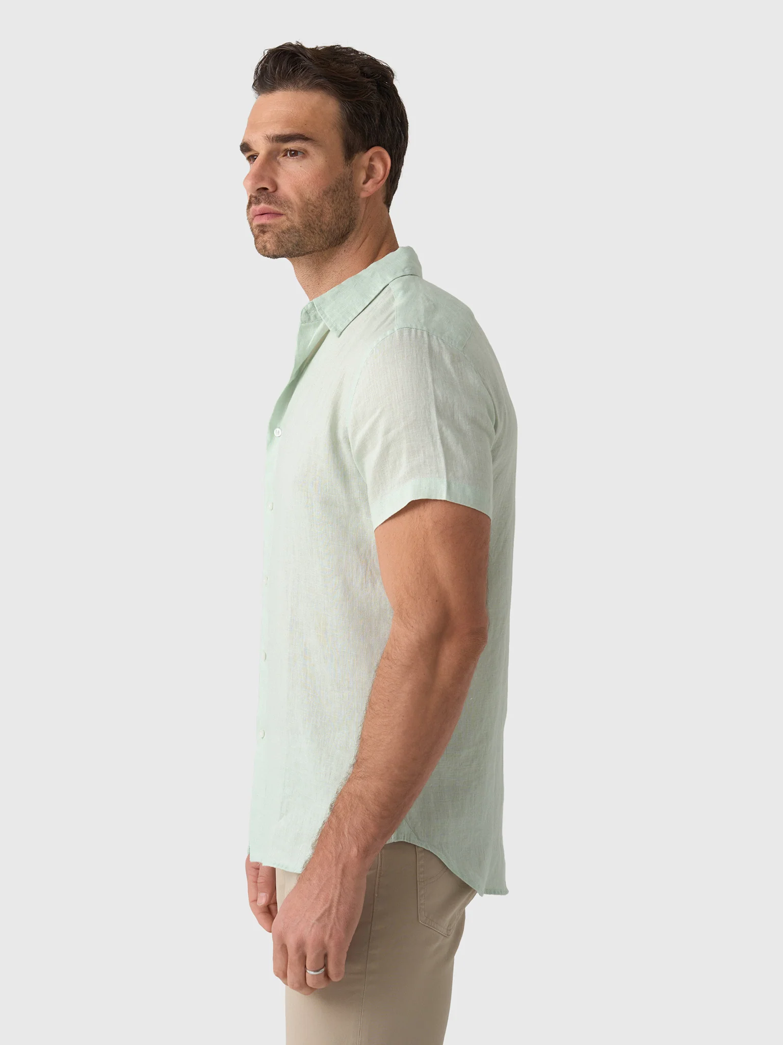 Nicoló Men's Short Sleeve Linen Shirt - Image 28