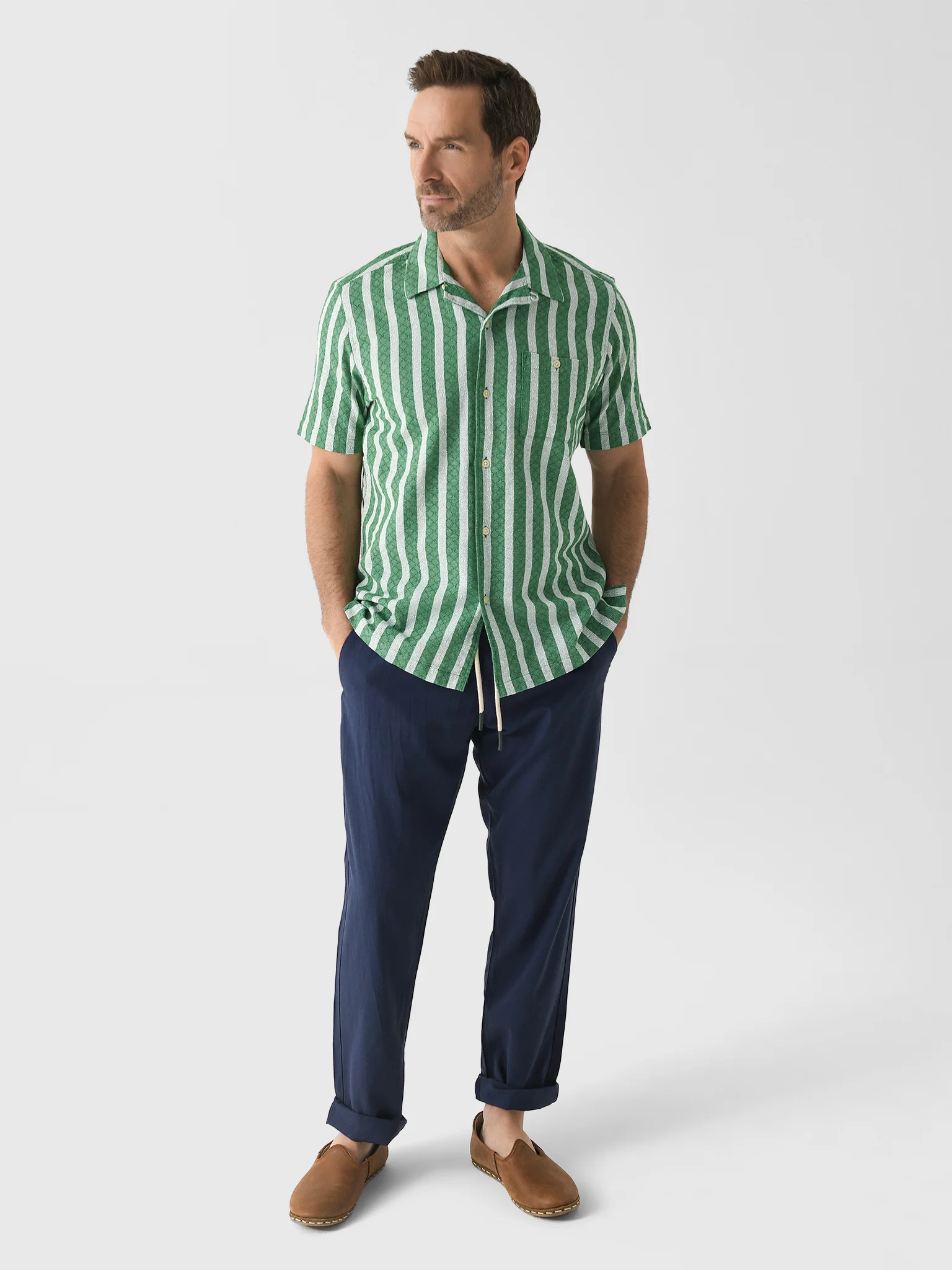 OAS Men's Navy Linen Pant - Image 2