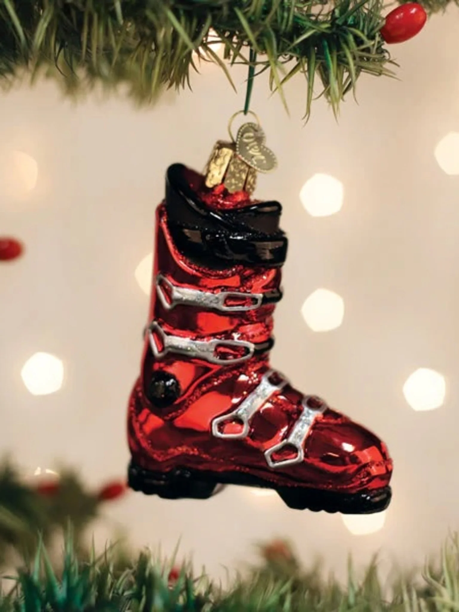 Old World Christmas Ski Boot Ornament - Image 2