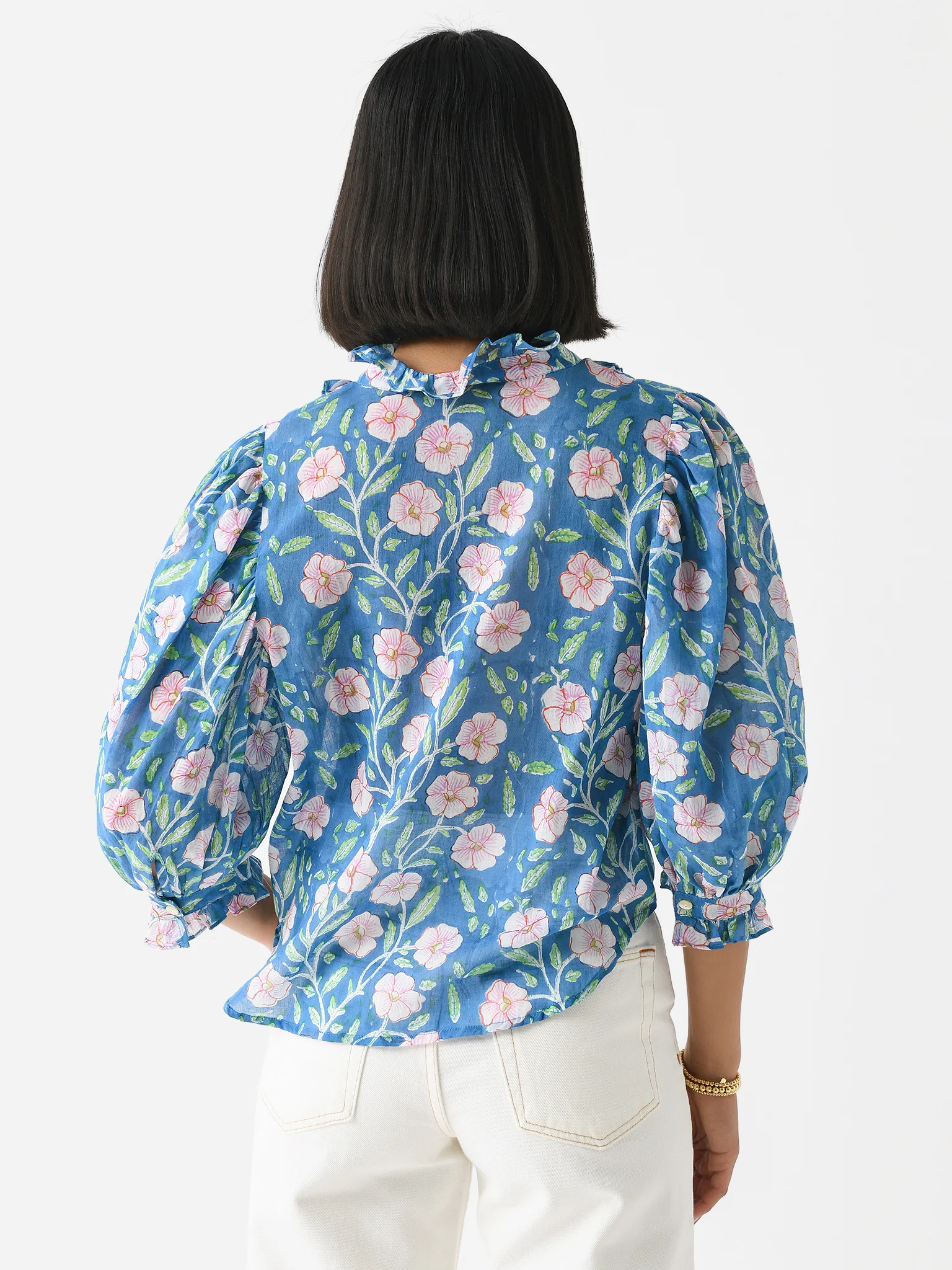 Oliphant Women's Ruffle Front Button Blouse - Image 4
