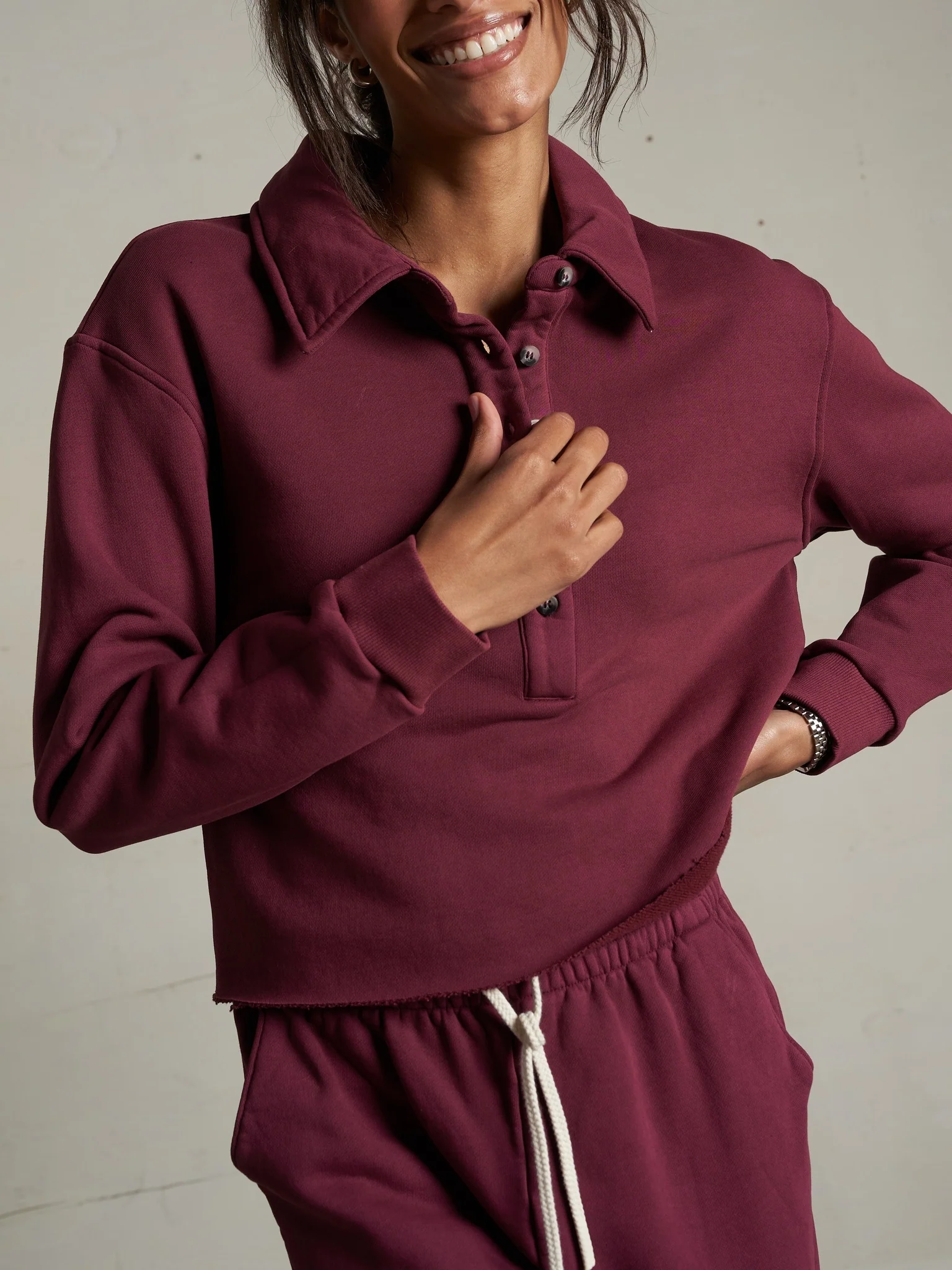 Perfect White Tee Women's Vinny Collared Sweatshirt - Image 5