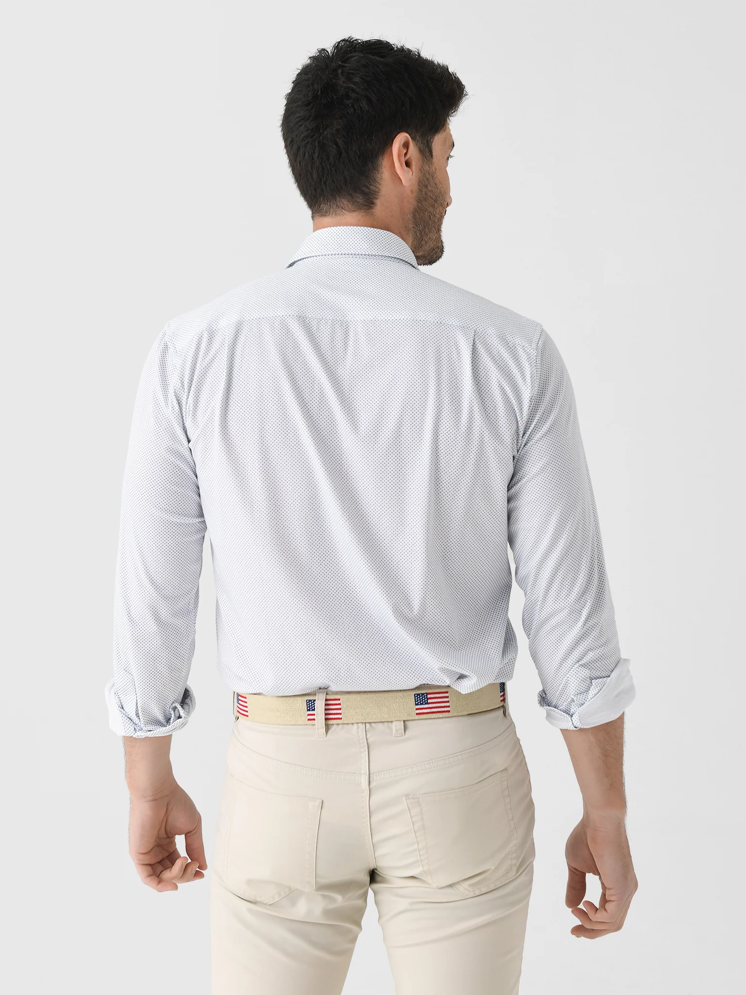 Peter Millar Crown Crafted Men's Excursionist Flex Print Sport Shirt - Image 4
