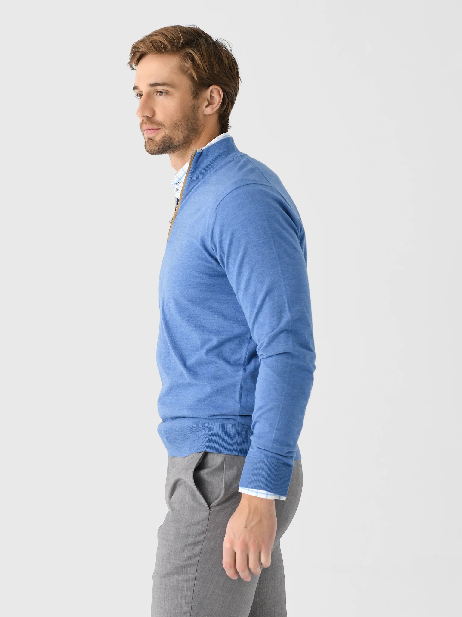 Peter Millar Crown Crafted Men's Excursionist Flex Quarter-Zip Sweater - Image 3